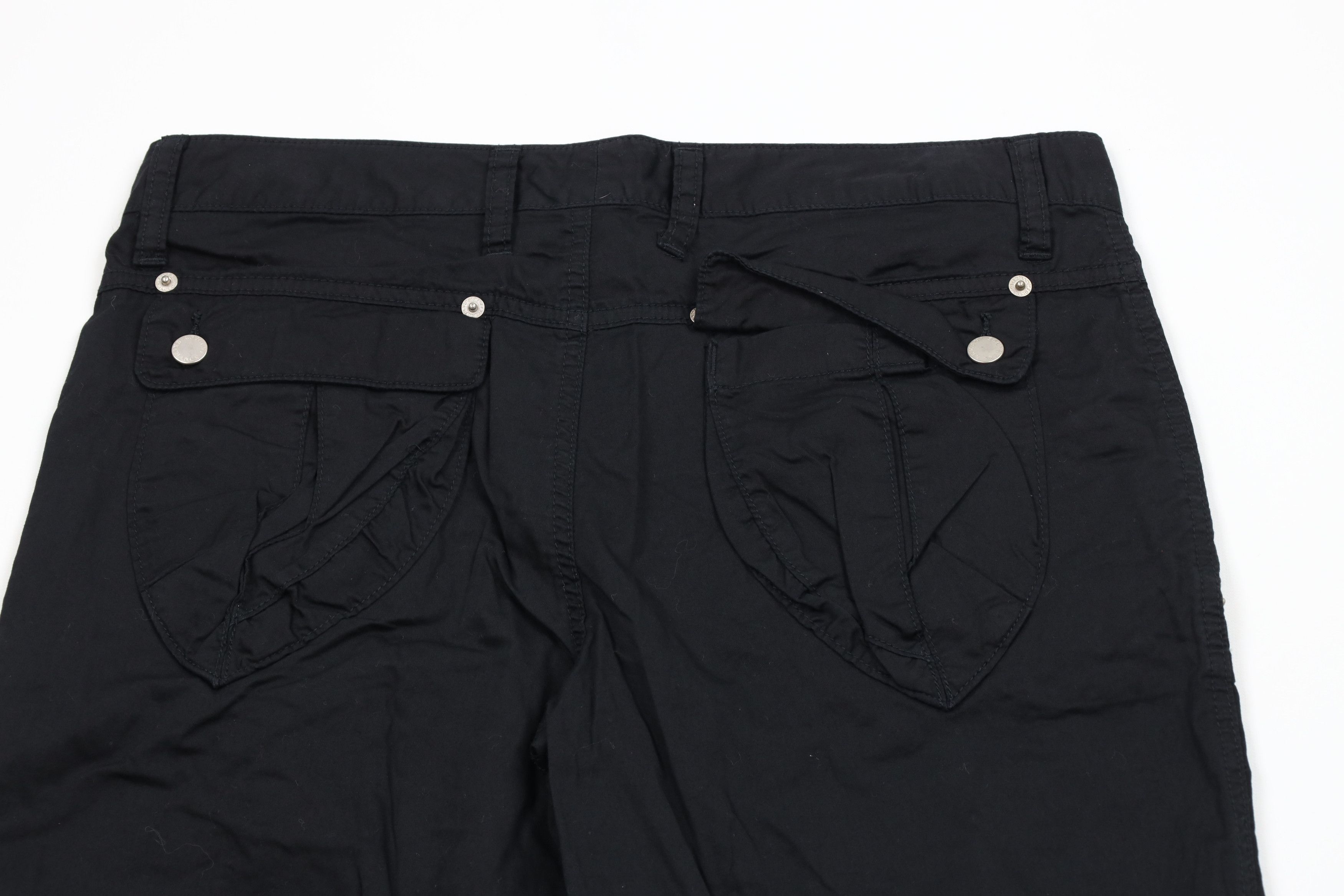 Armani Exchange × Vintage New Armani Exchange Roll Cuff Capris Shorts Black Cotton Size 31" - 9 Thumbnail