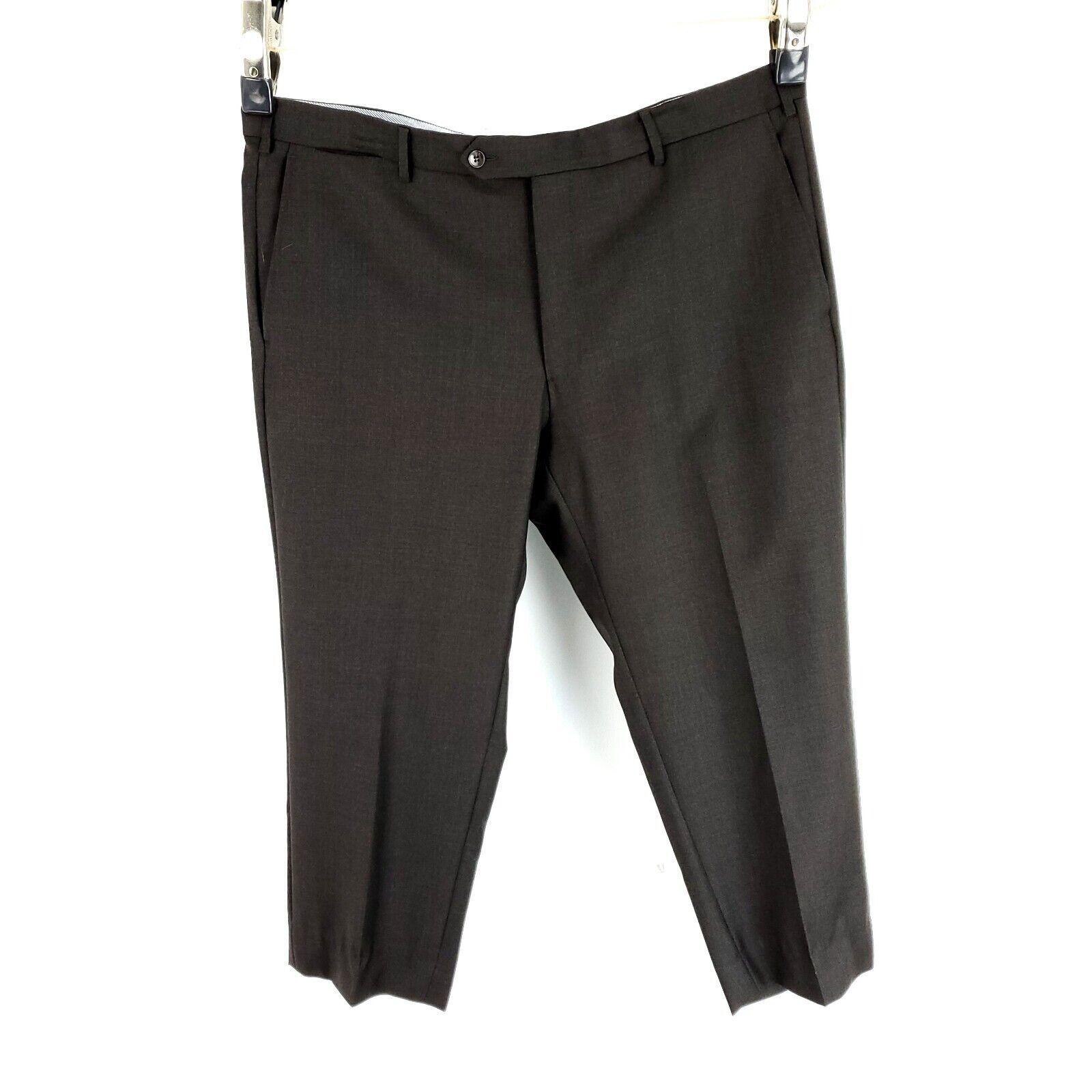 Luigi Bianchi Luigi Bianchi Mantova Sartoria Dress Pants 40/26 Brown Flat Size 40S - 6 Thumbnail