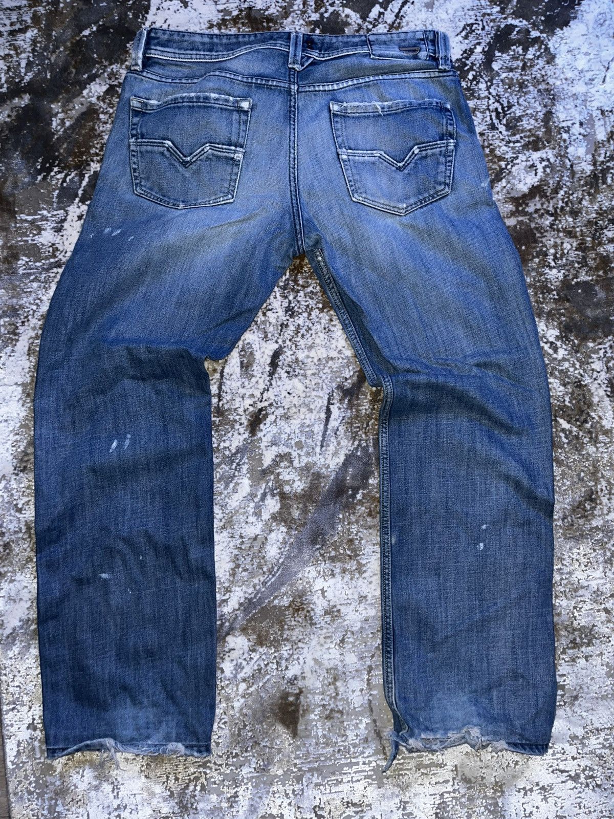 Diesel Blue Denim Ripped Jeans Size US 38 / EU 54 - 2 Thumbnail