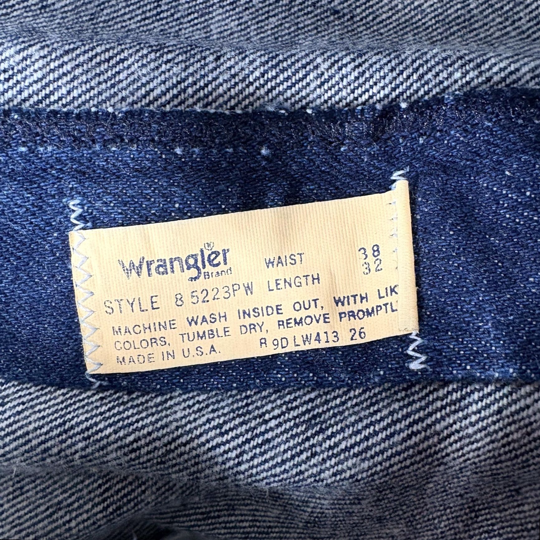 Wrangler VINTAGE Wrangler Jeans Mens 38x32 Blue Dark Wash Straight Denim USA 85223PW Size US 38 / EU 54 - 5 Thumbnail