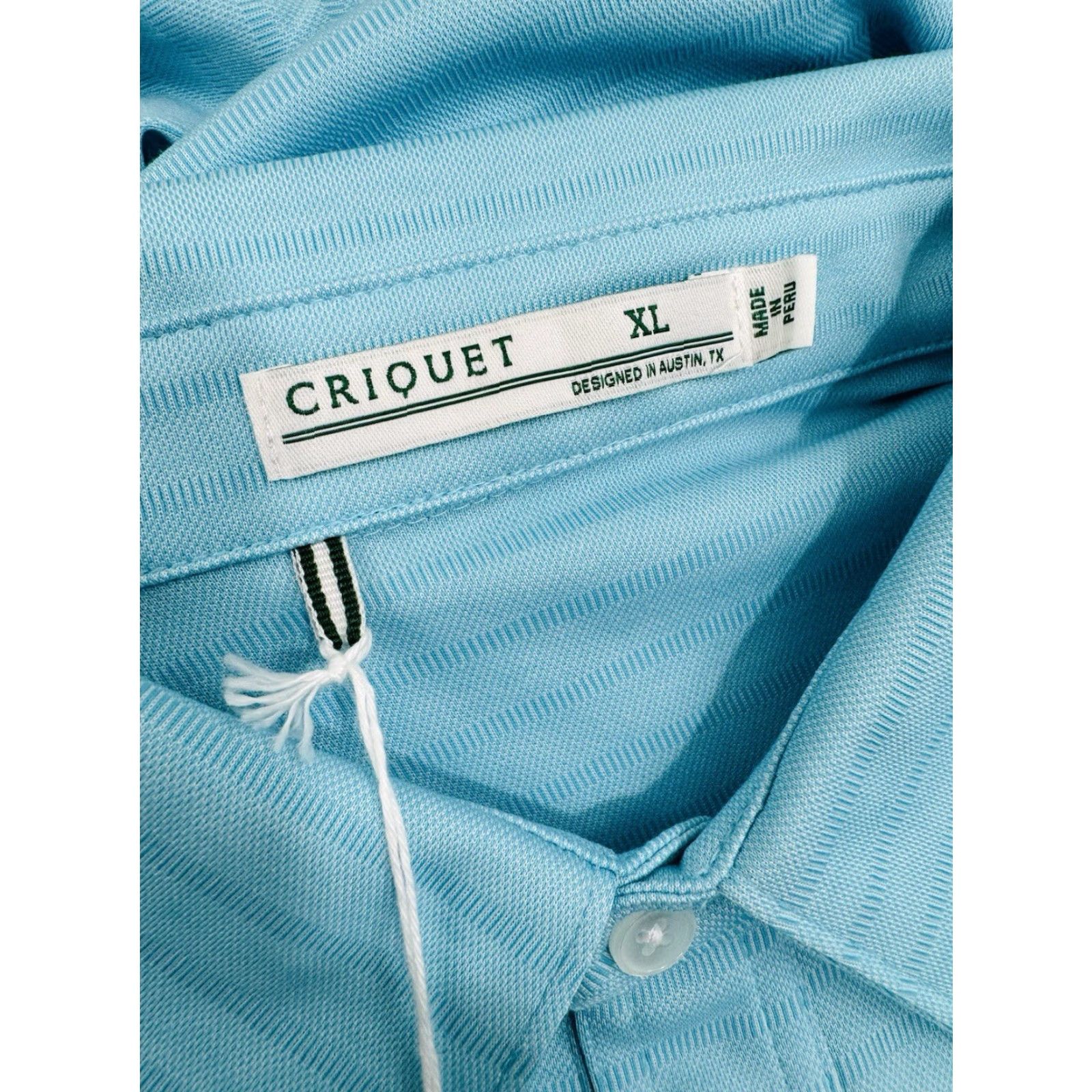 Vintage Criquet Polo Shirt XL Lightweight Embroidered Logo Striped Greenish Blue Crew Neck Adult MENS Size US XL / EU 56 / 4 - 5 Thumbnail