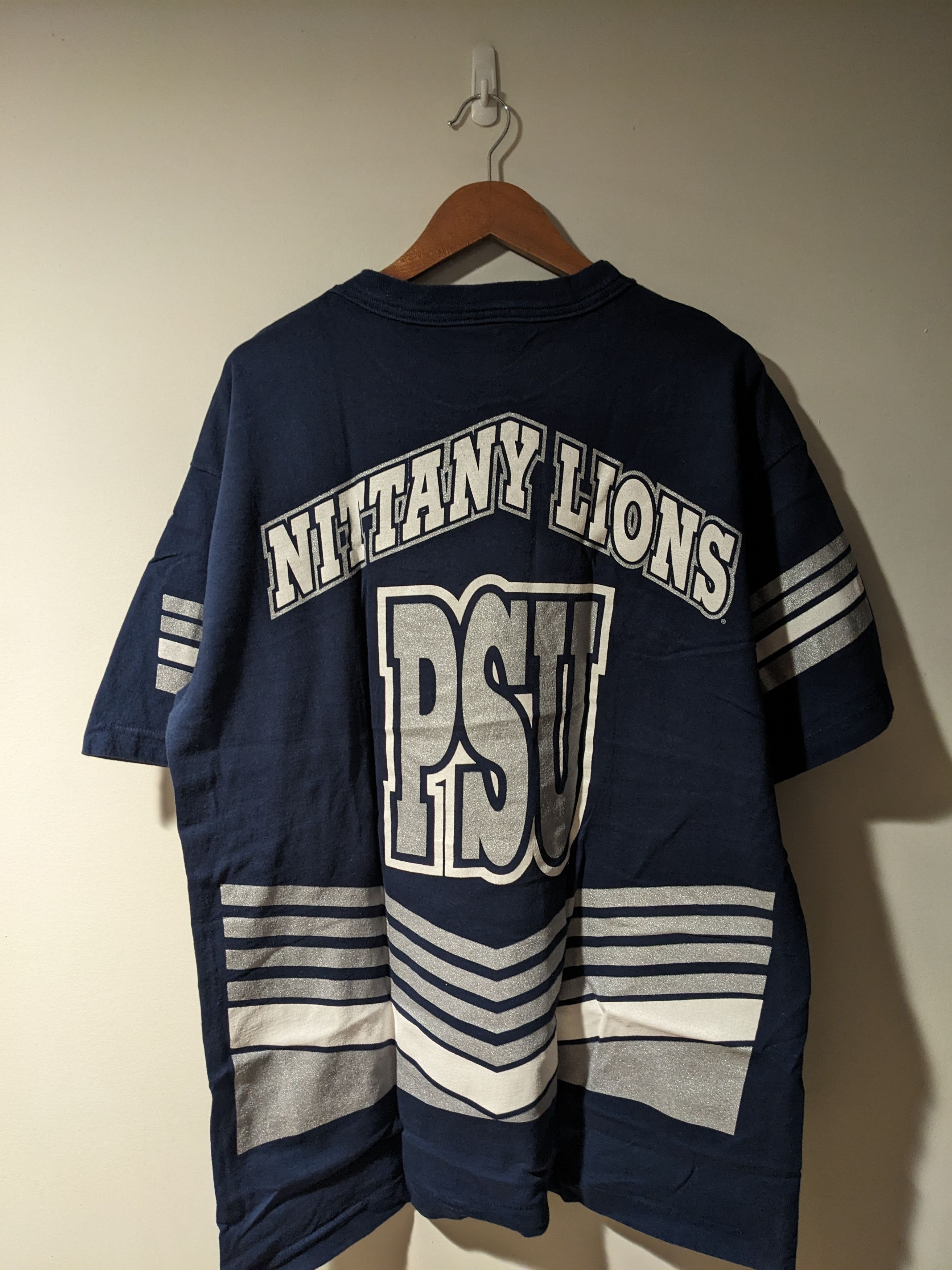 Salem Sportswear × Vintage Vintage 90s Penn State University Nittany 3/4 Sleeve T-Shirt Size US XL / EU 56 / 4 - 6 Thumbnail