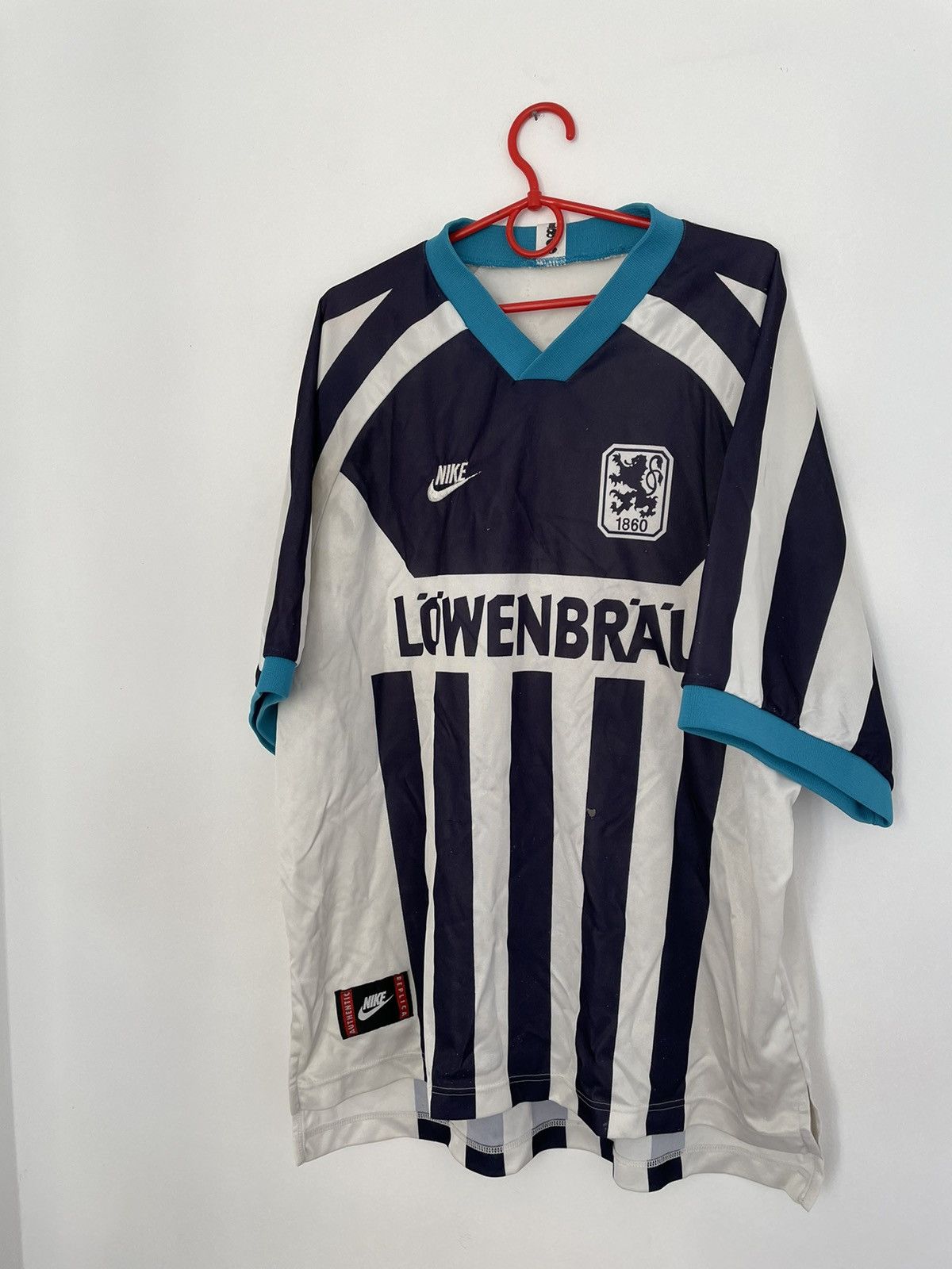 1995/96 1860 Munich Away Football Shirt / Classic Nike Soccer