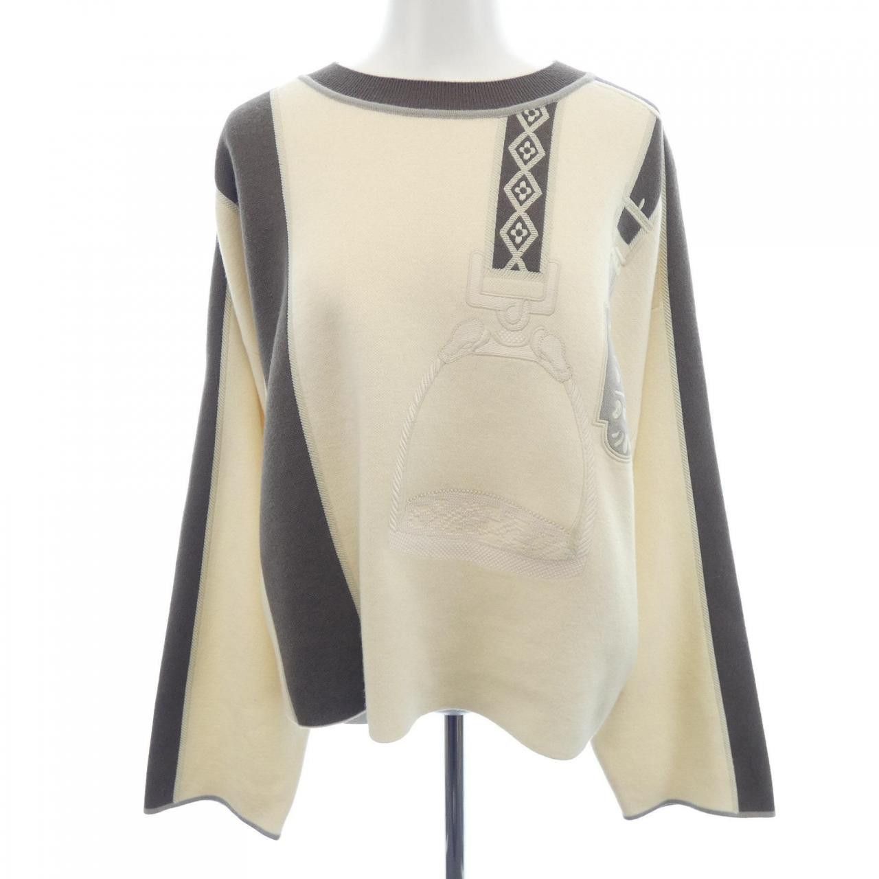 Hermes Hermes Hermes ETRIERS STIRRS42 Cashmere Knitwear Textile Tops DUTY FREE for USA Size ONE SIZE - 1 Thumbnail