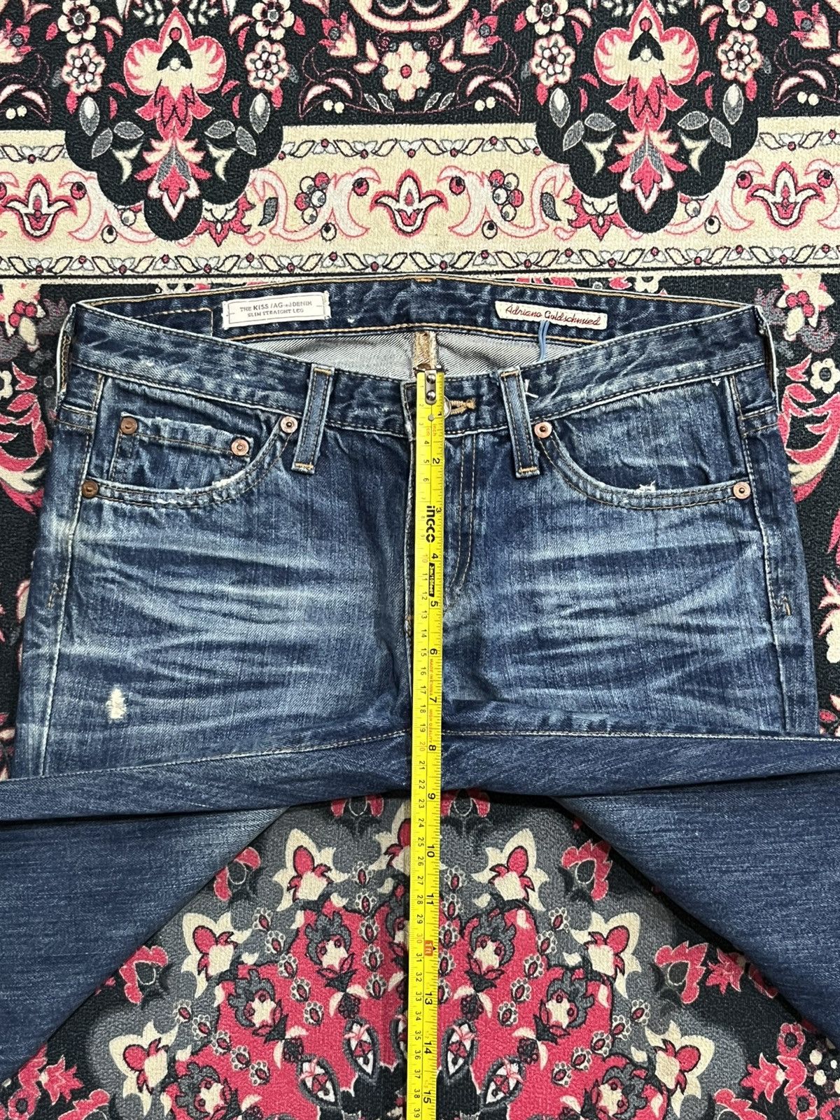 AG Adriano Goldschmied Adriano Goldschmied “The Kiss” Slim Straight Blue Faded Jean Size 27" / US 4 / IT 40 - 14 Thumbnail