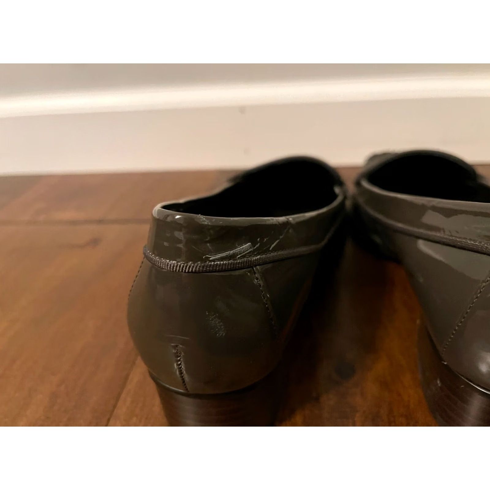 Ralph Lauren Lauren Ralph Lauren Gray Patent Leather Penny Loafer Pumps Heels Women's 8B Size US 8 / IT 38 - 7 Thumbnail