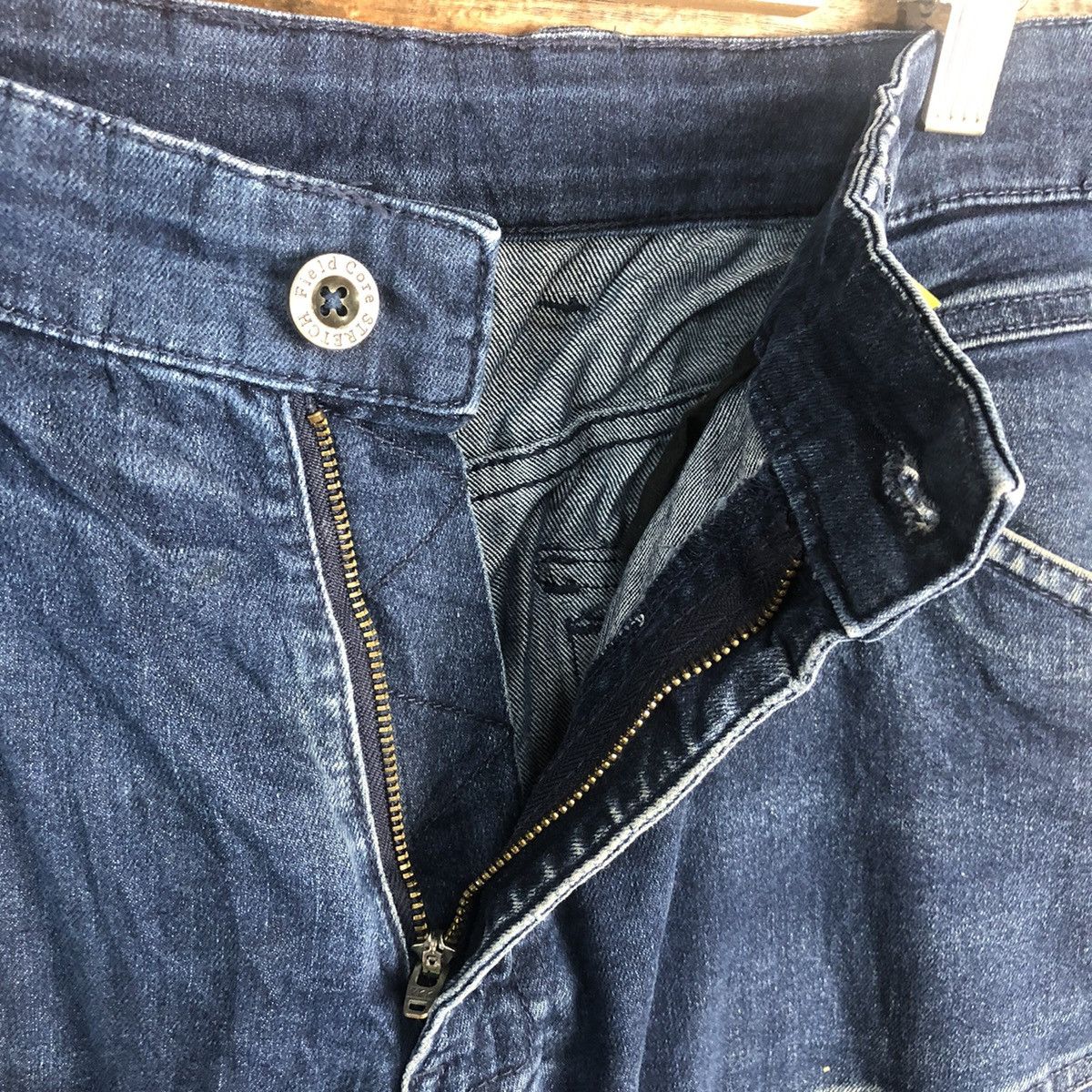 Japanese Brand Field Core Blue Distressed Denim Pants #A2115 Size US 35 - 15 Thumbnail