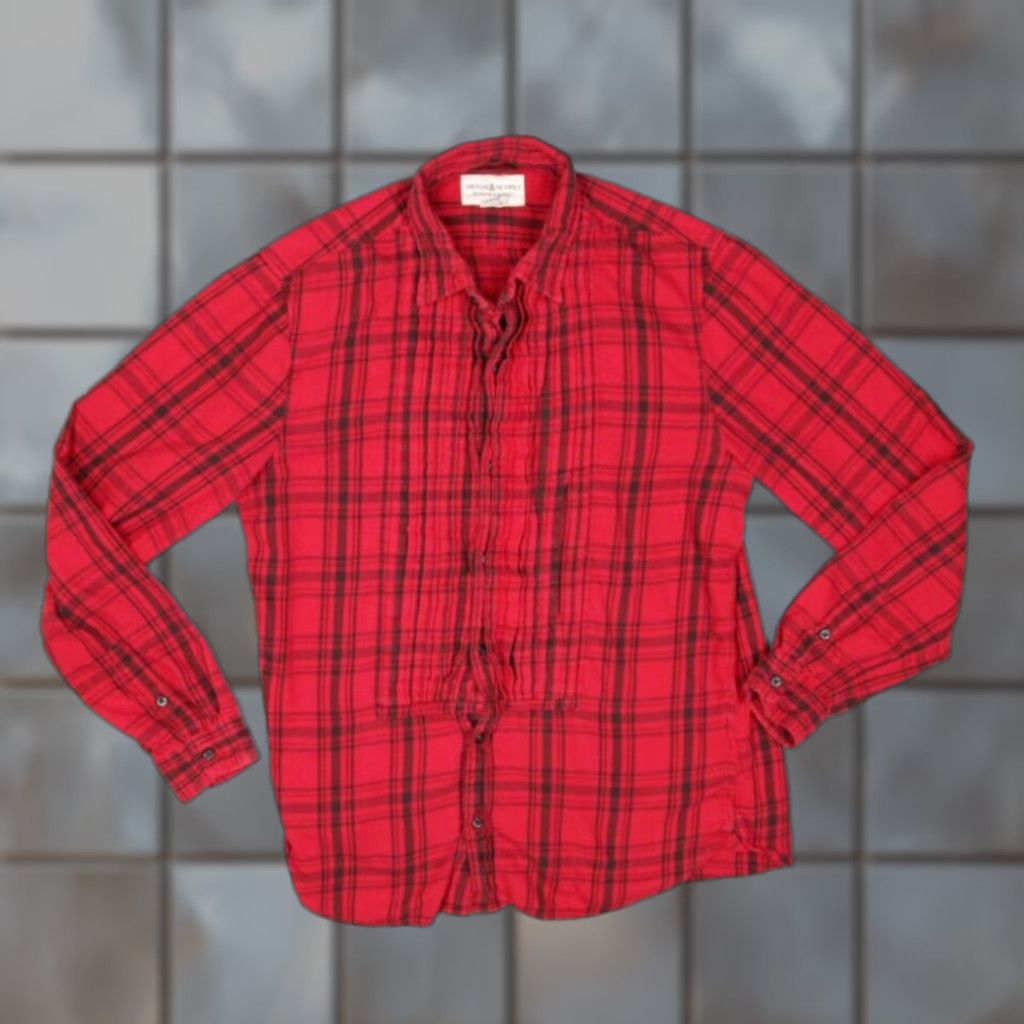 Ralph Lauren Ralph Lauren Denim Supply Mens Large Red Flannel Button Up Shirt Size US L / EU 52-54 / 3 - 1 Thumbnail