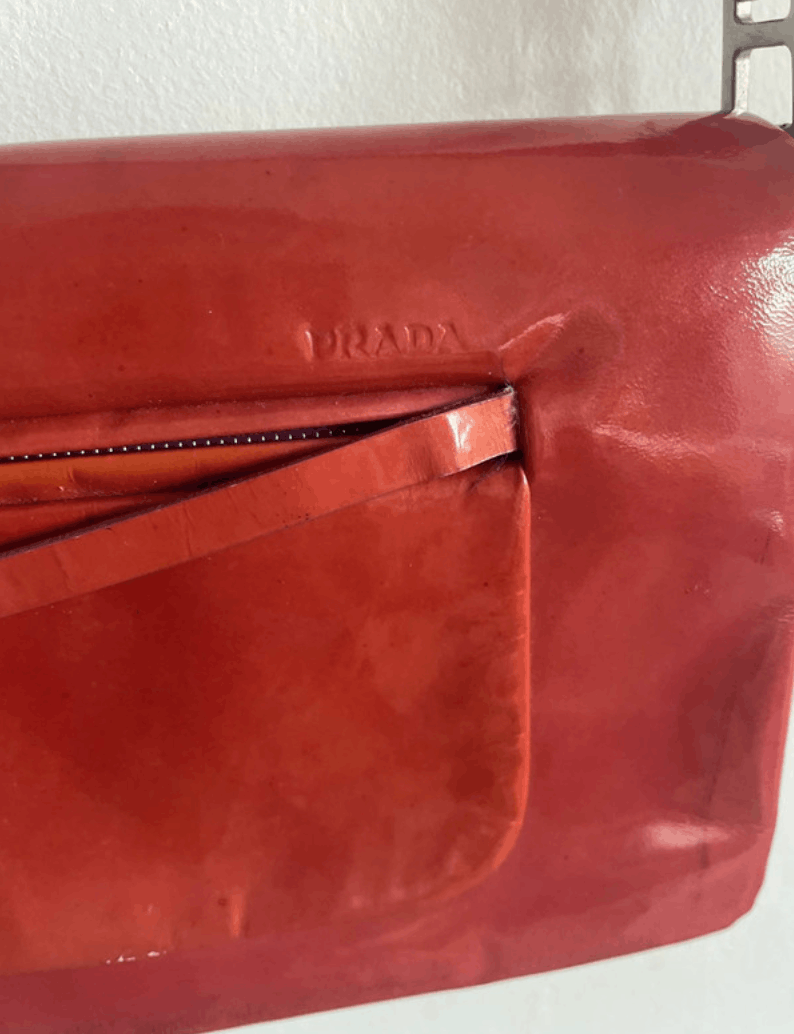 Prada Prada Bag 1999 Handbag Leather Shoulder Nylon Vintage Size ONE SIZE - 4 Thumbnail