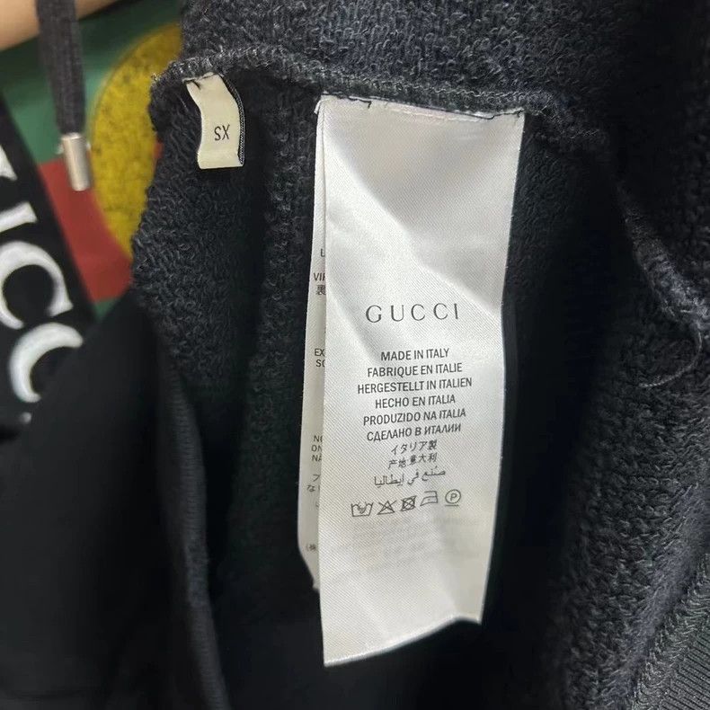 Gucci Gucci Classic black vintage belt printed logo hoodie 2501-N Size US XS / EU 42 / 0 - 6 Thumbnail