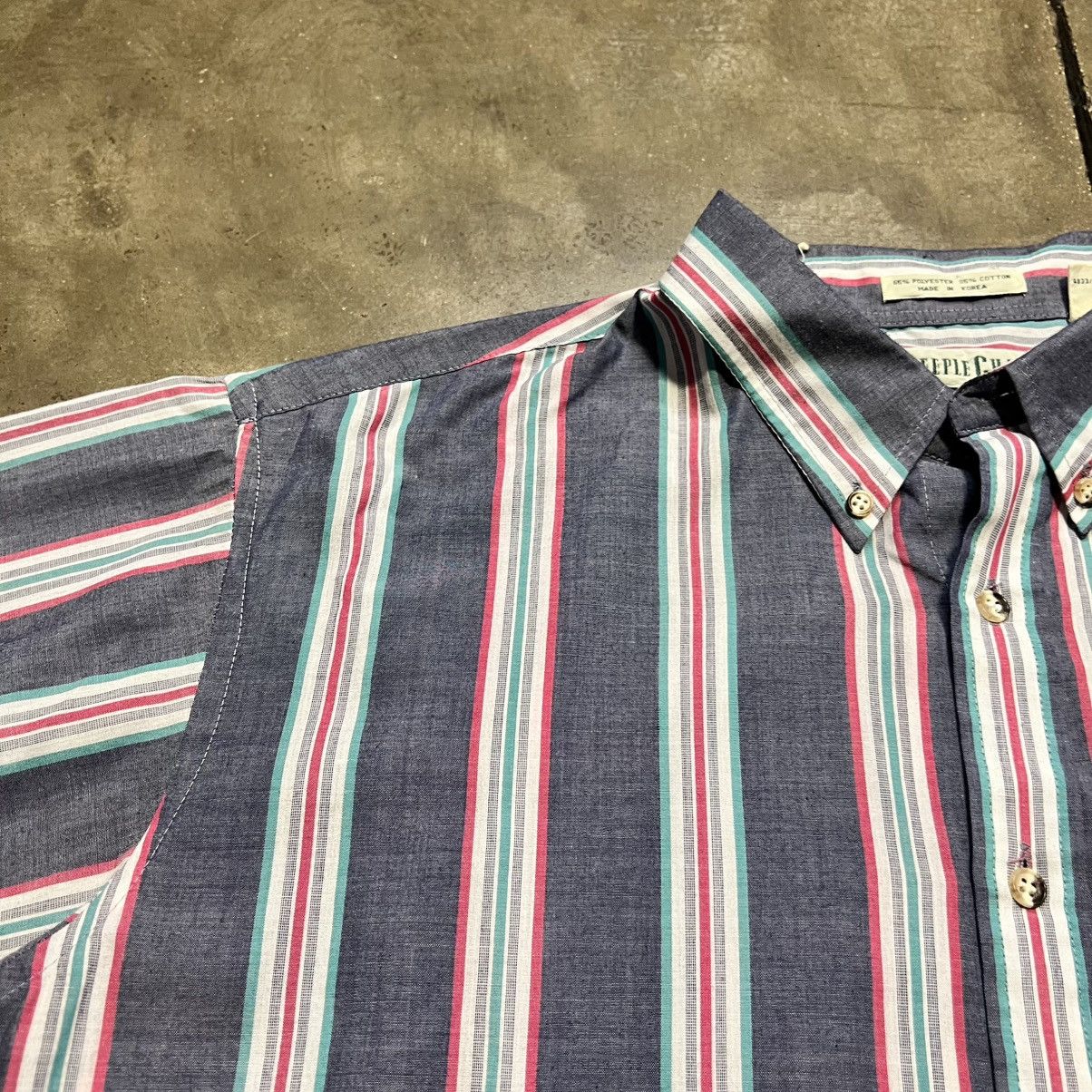 Steeplechase Vintage 90s Steeplechase Striped Button Up Shirt Skater Punk Size US XL / EU 56 / 4 - 4 Thumbnail