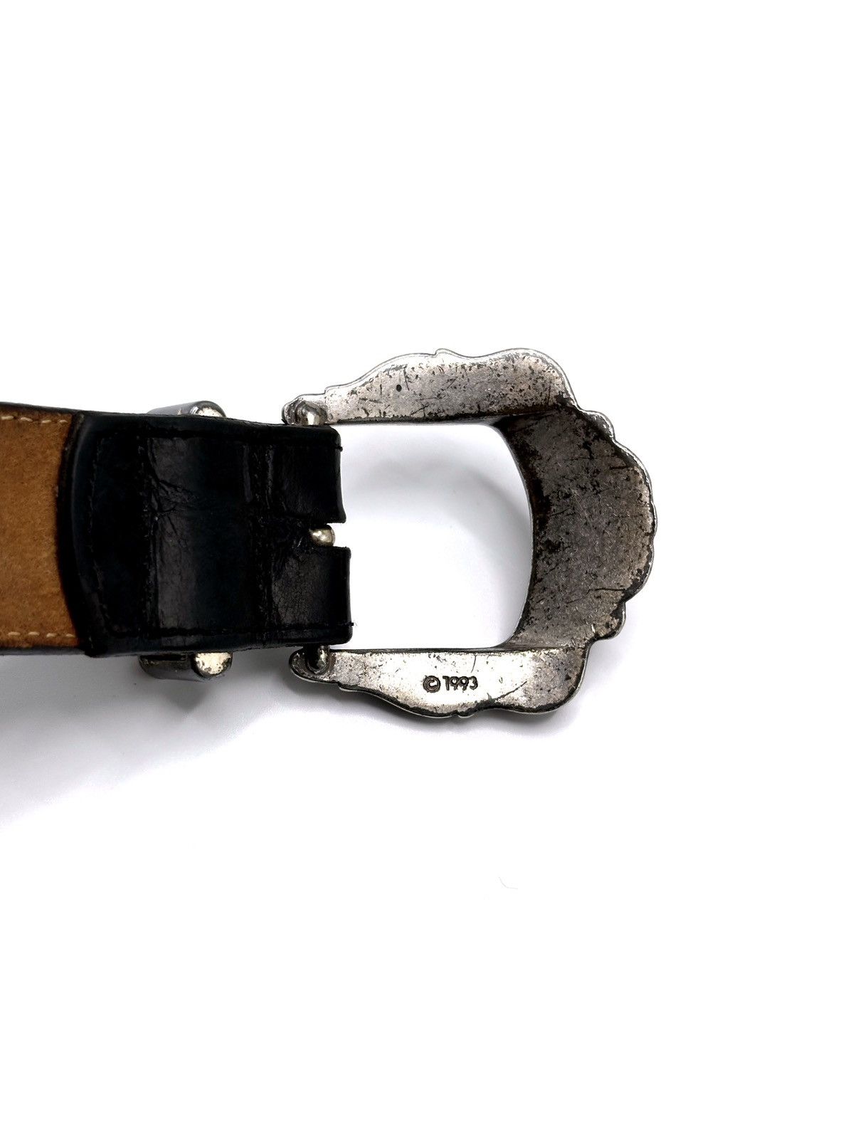 Brighton Brighton Leather Belt w/ Ornate Silver Hardware Size ONE SIZE - 16 Thumbnail