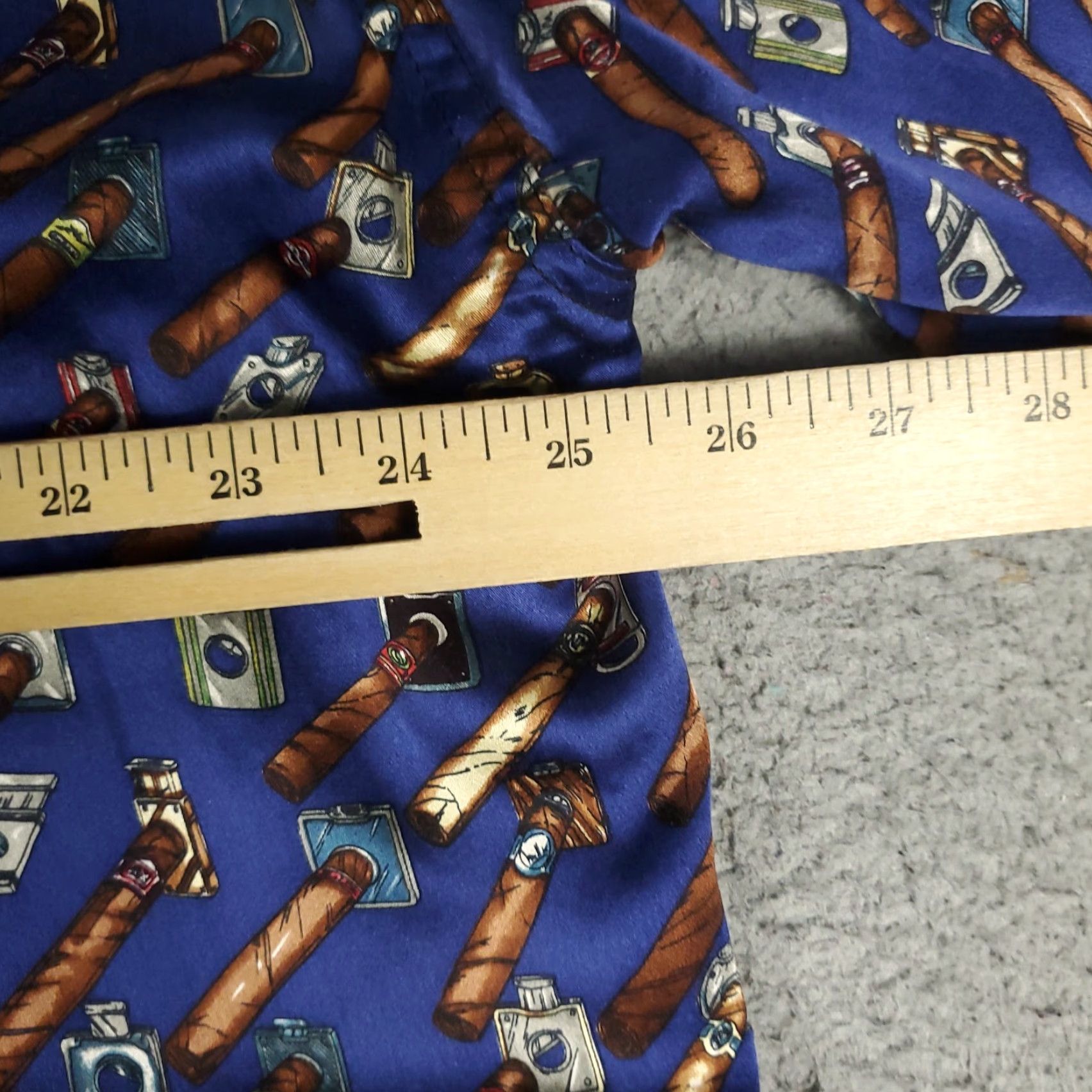 Nicole Miller VINTAGE Nicole Miller Shirt Mens XL Blue Silk Graphic Print Button-Up Short Sleeve Collared Cigar Art 90s Casual Party/Cocktail Travel Size US XL / EU 56 / 4 - 6 Thumbnail