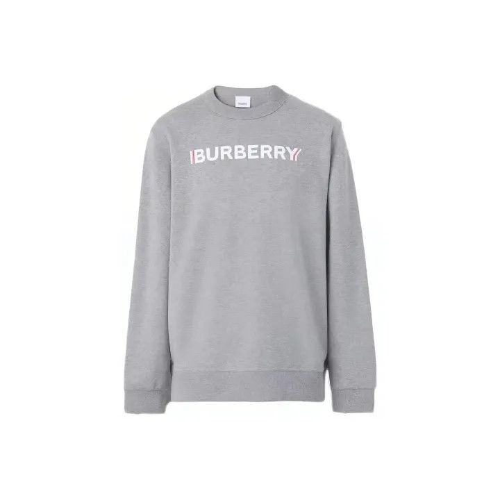 Burberry Burberry Gray Logo Long Sleeve Sweatshirt Size US L / EU 52-54 / 3 - 1 Thumbnail