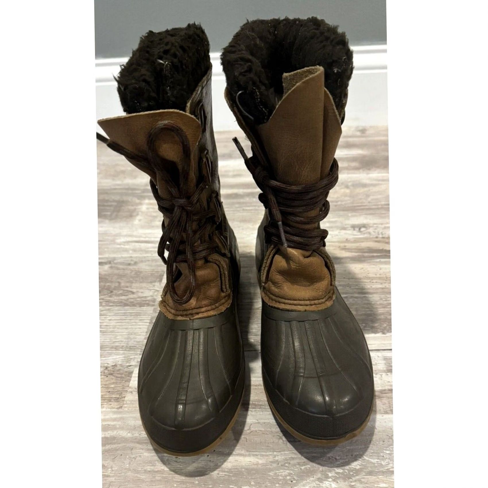 SOREL Sorel Badger Brown Leather Boots Made In Canada Women's Size 7 Medium Size US 7 / IT 37 - 3 Thumbnail