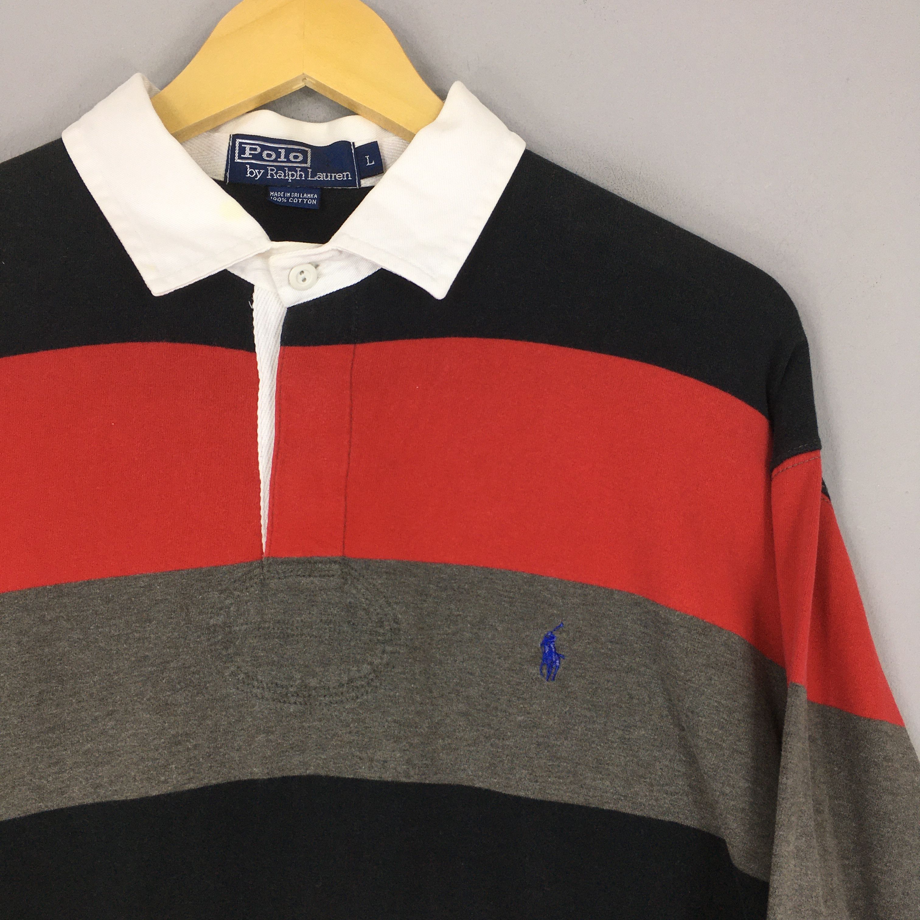 Polo Ralph Lauren Vintage Polo Ralph Lauren Stripes Rugby Shirt Large Size US L / EU 52-54 / 3 - 2 Thumbnail