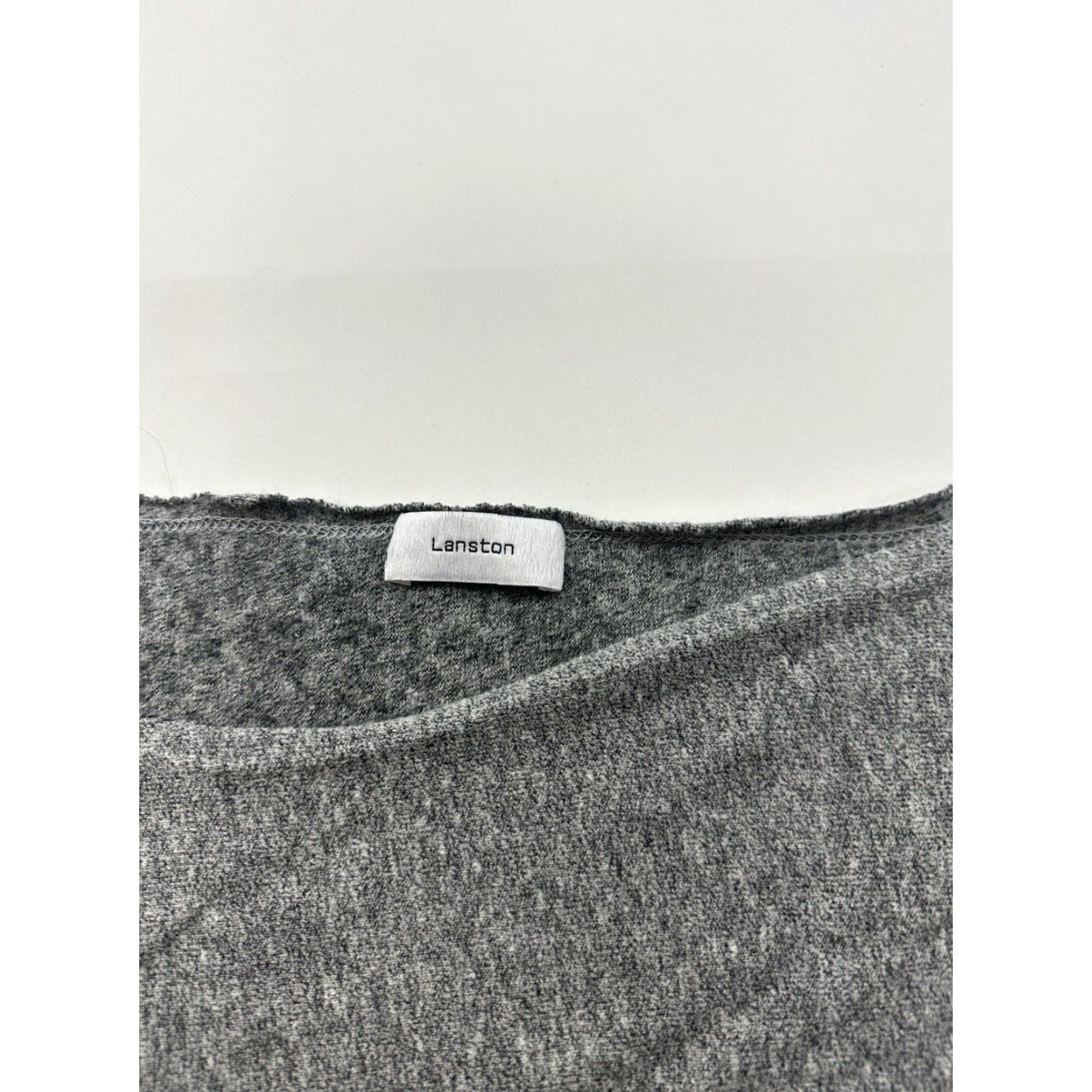 Vintage Lanston Off The Shoulder Top Women’s Small Gray USA Shirt Size S / US 4 / IT 40 - 3 Thumbnail