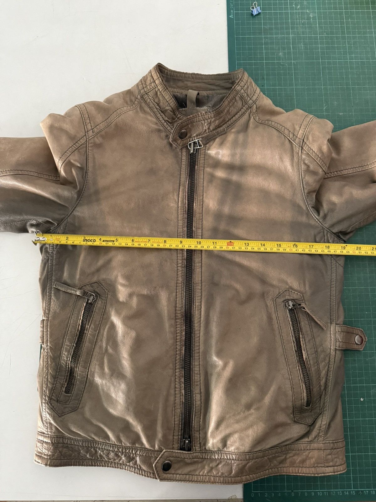 Vintage Natural faded The Jack Leather Jacket Size US S / EU 44-46 / 1 - 16 Thumbnail