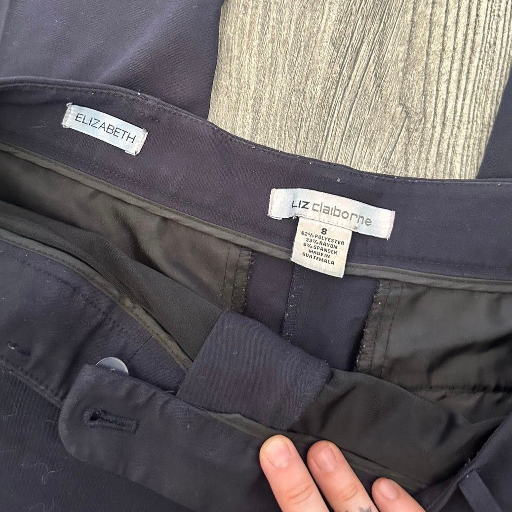 Other liz claiborne elizabeth work pants navy blue Size 30" / US 8 / IT 44 - 2 Thumbnail