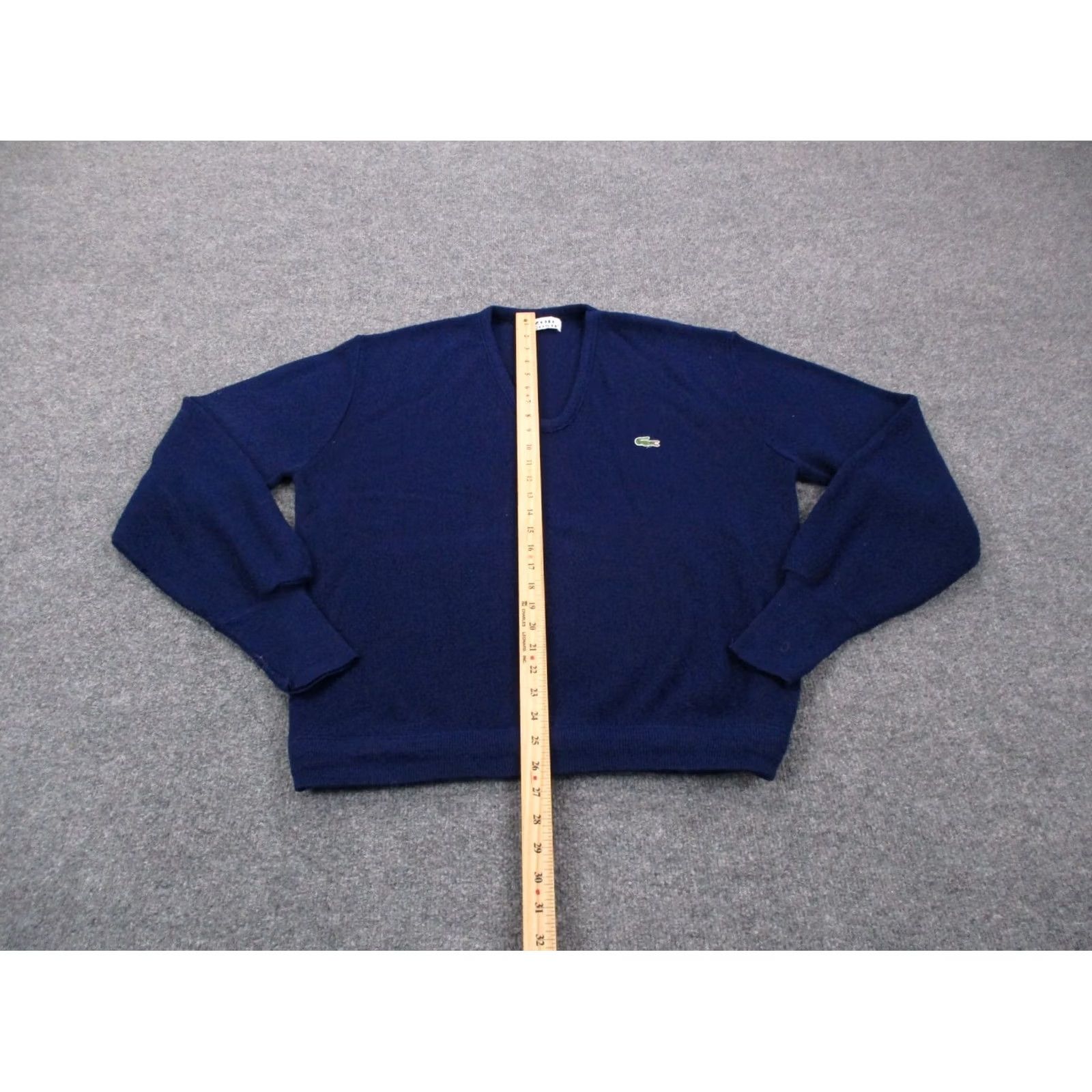 Izod VINTAGE Izod Lacoste Sweater Mens XL Blue Pullover Knit Stretch Casual 70s 80s Size US XL / EU 56 / 4 - 3 Thumbnail