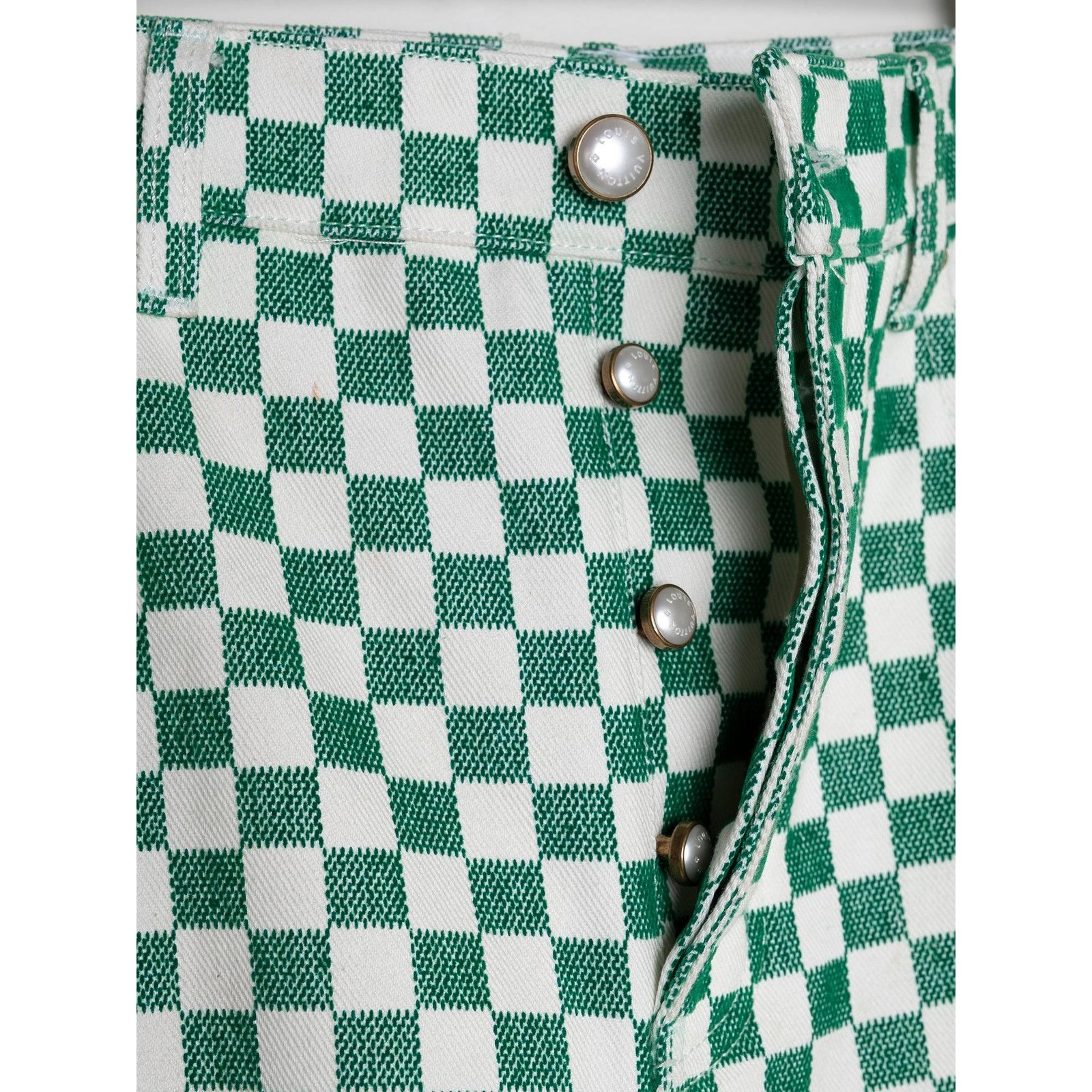 Louis Vuitton Fuzzy Damier Flared Jeans Size US 32 / EU 48 - 3 Thumbnail