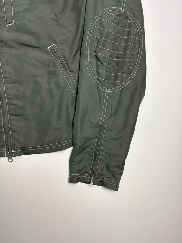 Emporio Armani Vintage Armani Jeans Olive Nylon Moto Jacket Size US L / EU 52-54 / 3 - 7 Thumbnail