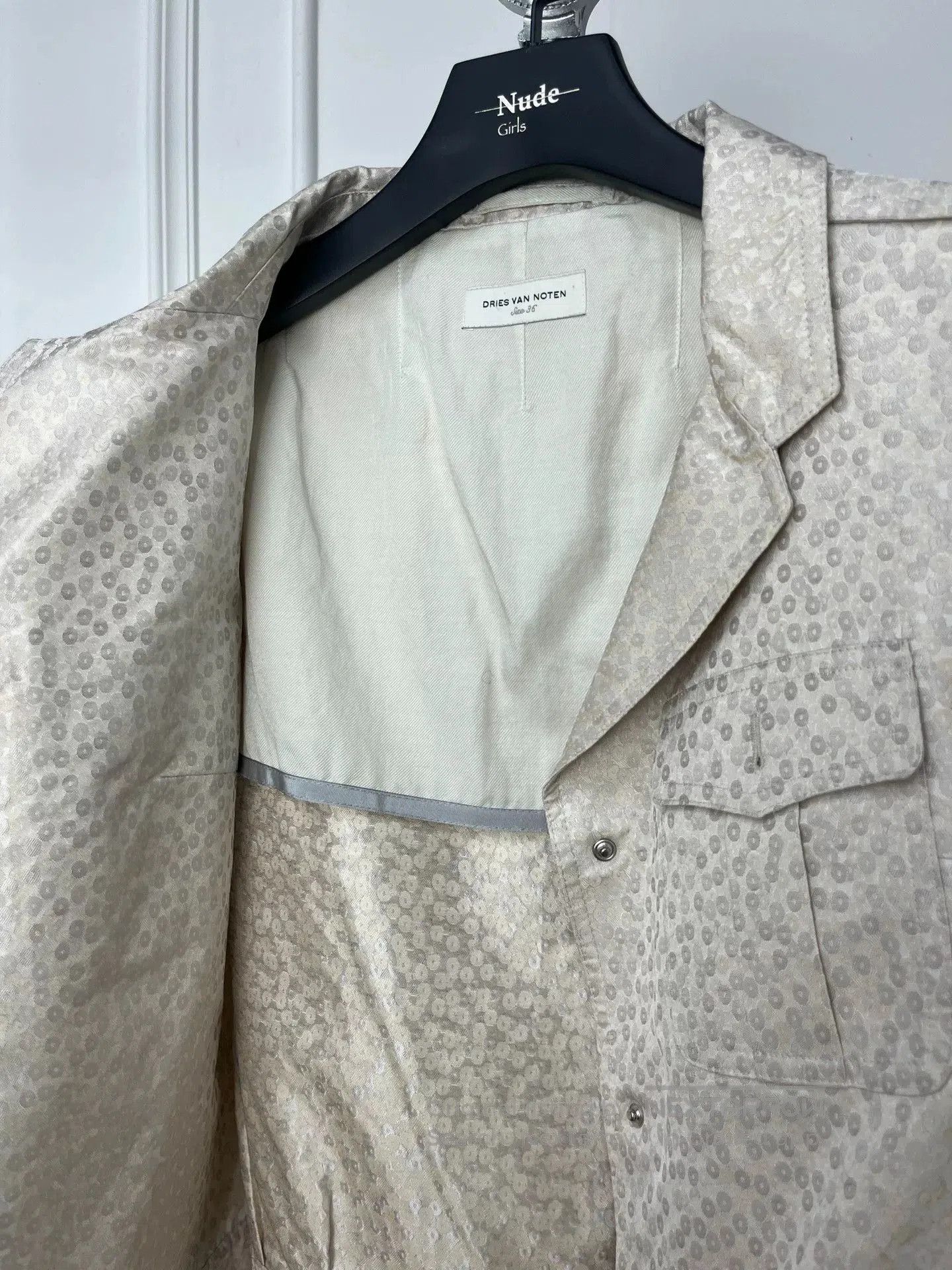 Dries Van Noten beige dries van noten outerwear jacket. Size S / US 4 / IT 40 - 3 Thumbnail
