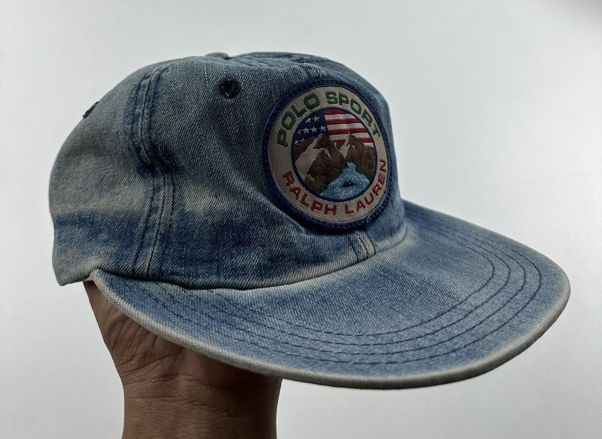 Polo Ralph Lauren VINTAGE 90’s POLO SPORT DENIM CAP , HAT Size ONE SIZE - 9 Thumbnail