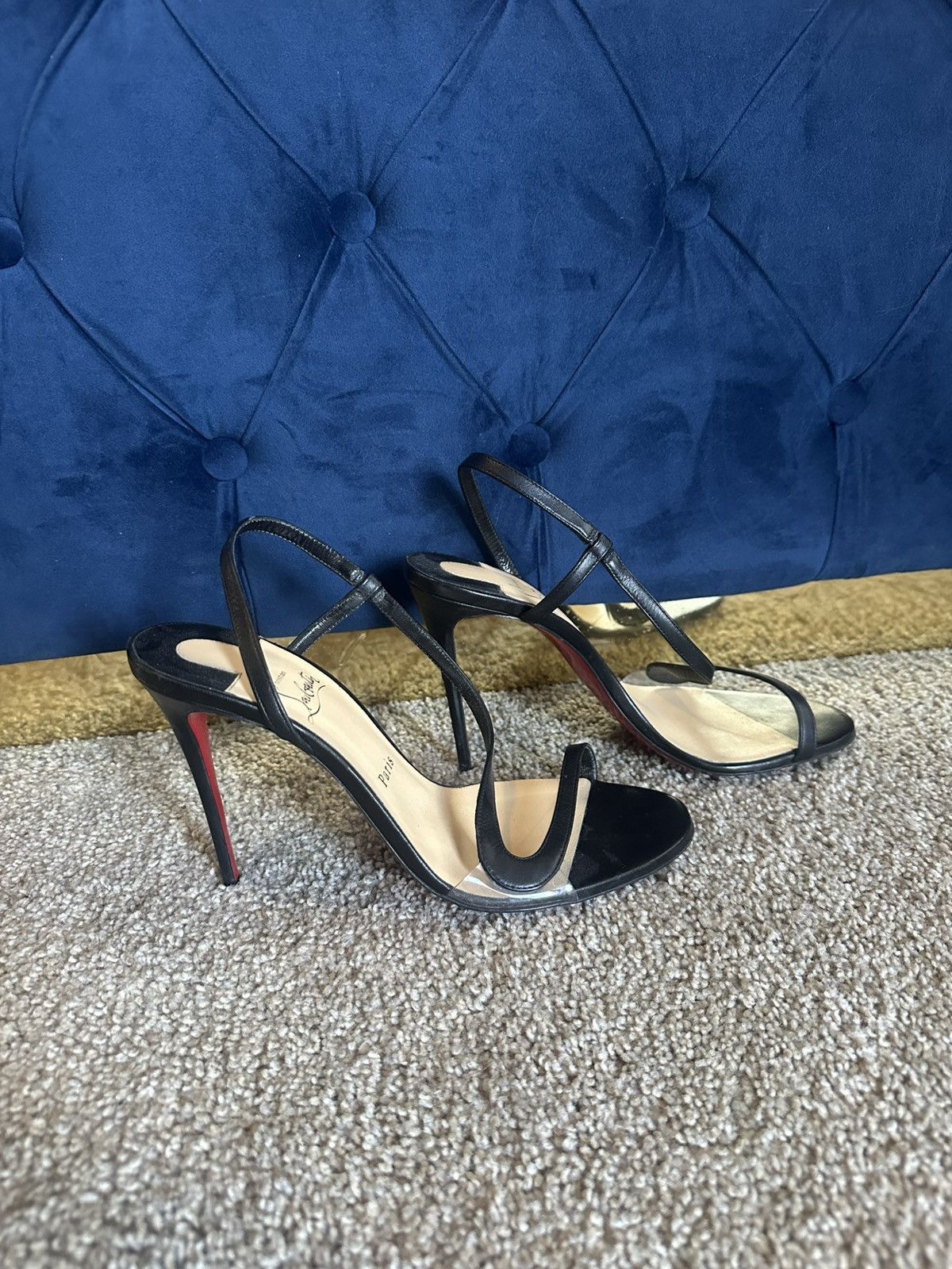 Christian Louboutin Strappy black Christian Louboutin heels Size US 10 / IT 40 - 2 Thumbnail