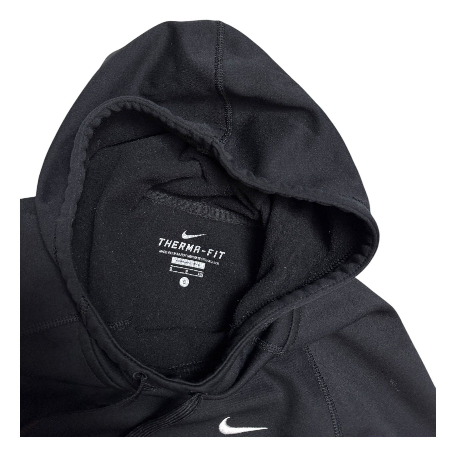 Nike NIKE THERMAFIT Swoosh Activewear Black Hoodie Small Size S / US 4 / IT 40 - 5 Thumbnail