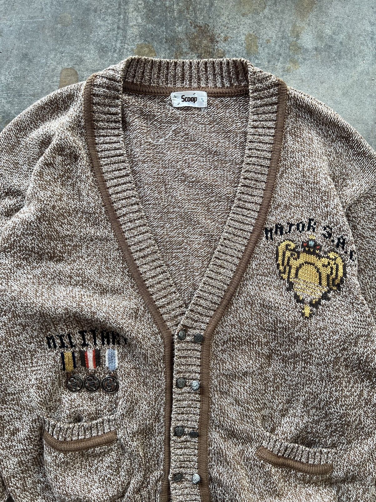Japanese Brand Scoop Military Cardigan Knitwear Size US M / EU 48-50 / 2 - 1 Thumbnail