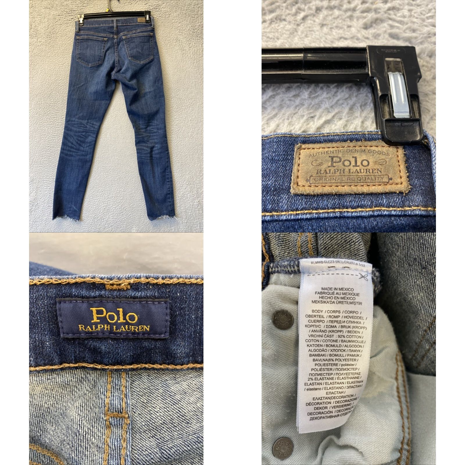Polo Ralph Lauren Polo Ralph Lauren Jeans Womens Size 30 X 28 Denim Slim Belted Blue 100% Cotton Size 30" / US 8 / IT 44 - 8 Thumbnail