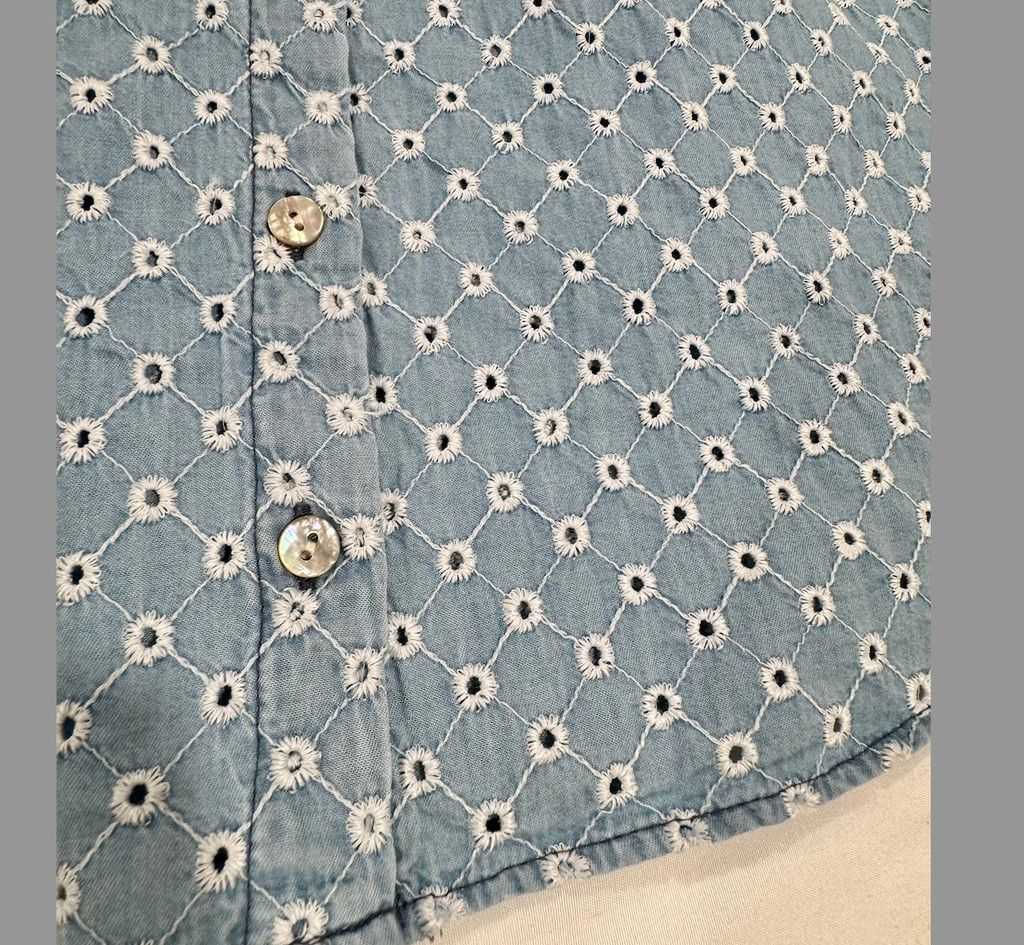 Zara Zara Openwork embroidery denim top Size M & Shorts Size 6 US Size M / US 6-8 / IT 42-44 - 7 Thumbnail