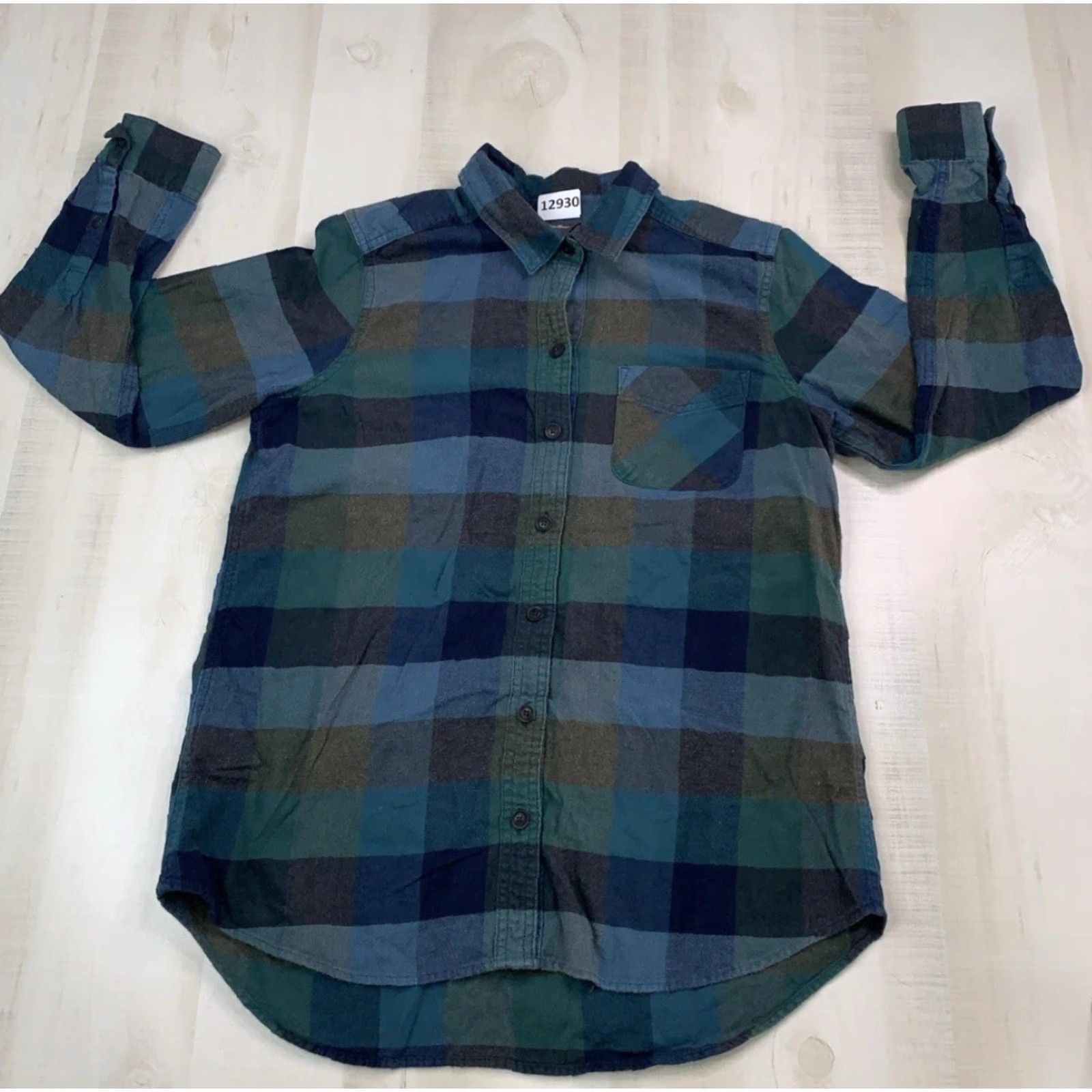 Eddie Bauer VINTAGE Eddie Bauer Womens Blue Buffalo Check Plaid Flannel Shirt Medium-12930 Size M / US 6-8 / IT 42-44 - 2 Thumbnail