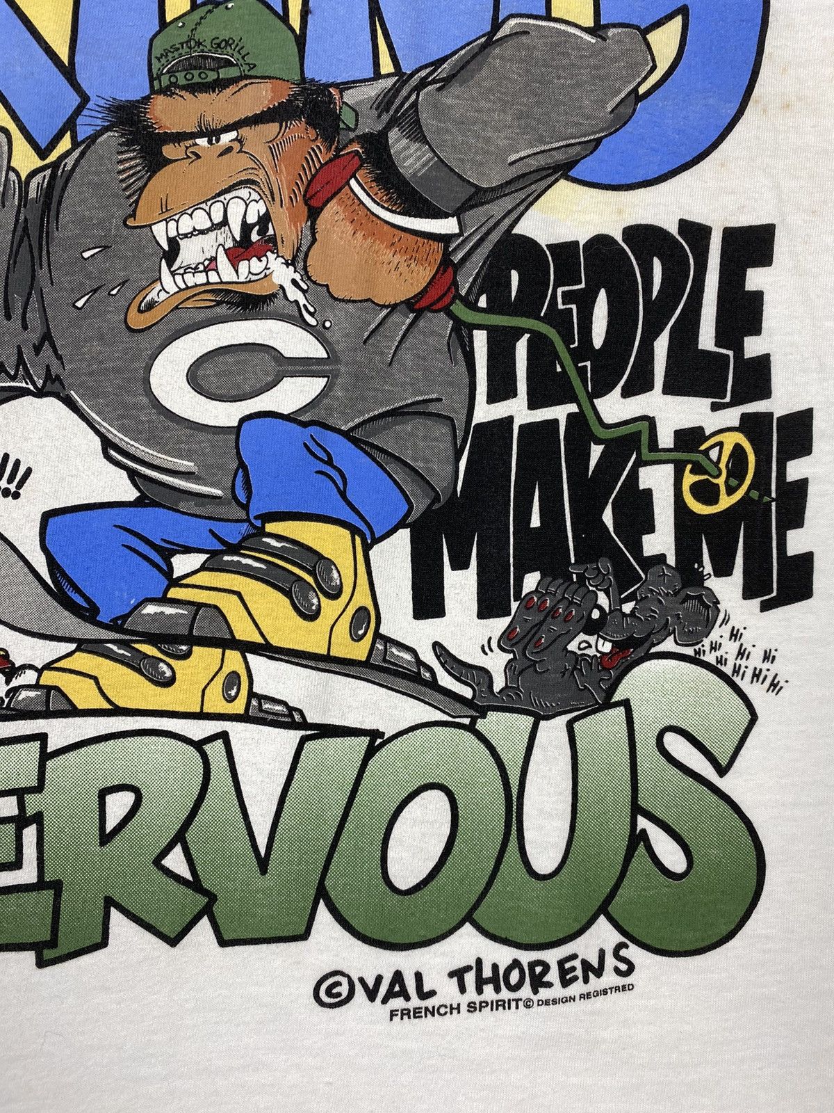Vintage Vintage Nervous Craze Monkey and Mouse NFL Humor Tee y2k Size US M / EU 48-50 / 2 - 9 Thumbnail