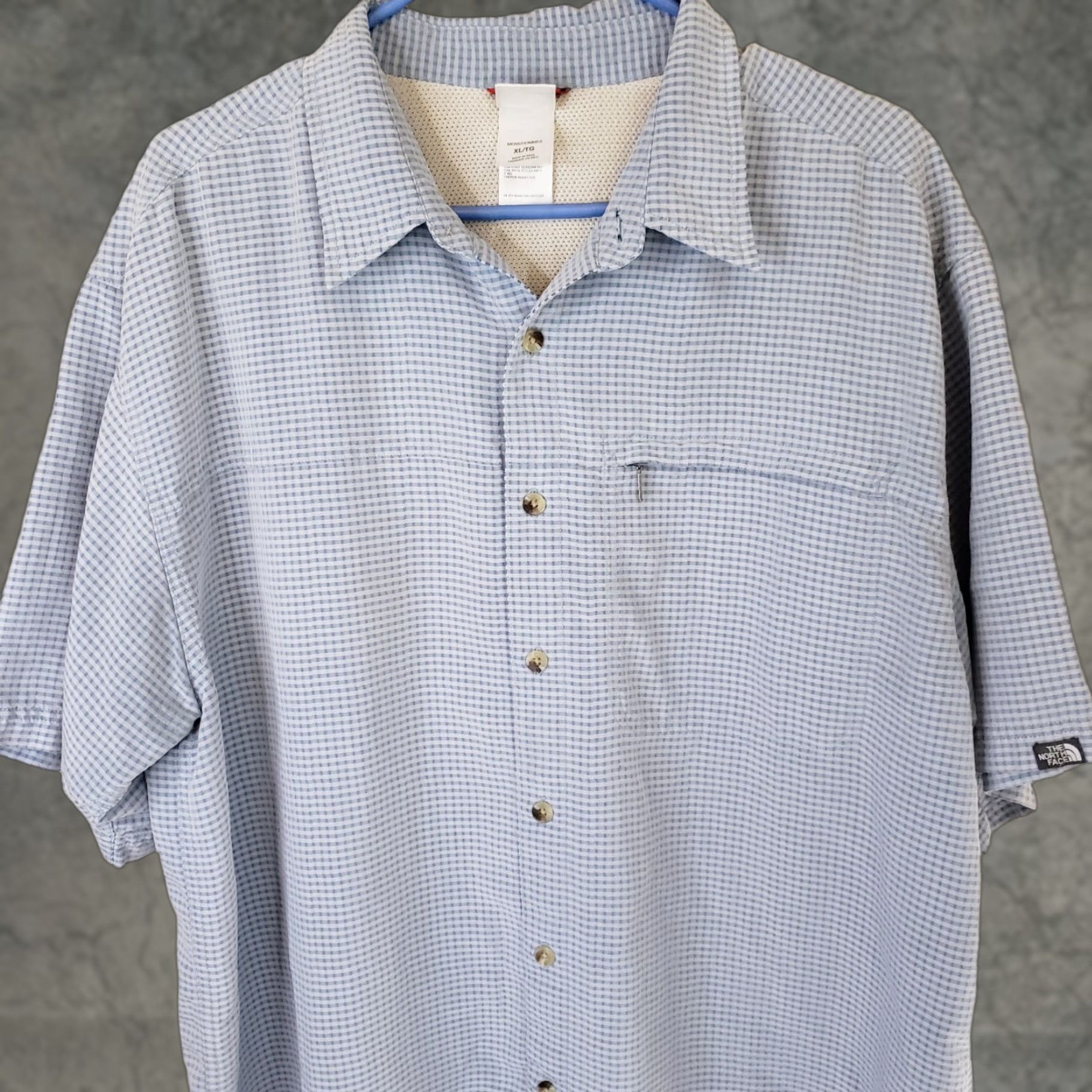 The North Face The North Face Shirt Button-Up Short Sleeve Blue Check XL Men Regular Fit Button-Up Size US XL / EU 56 / 4 - 1 Thumbnail
