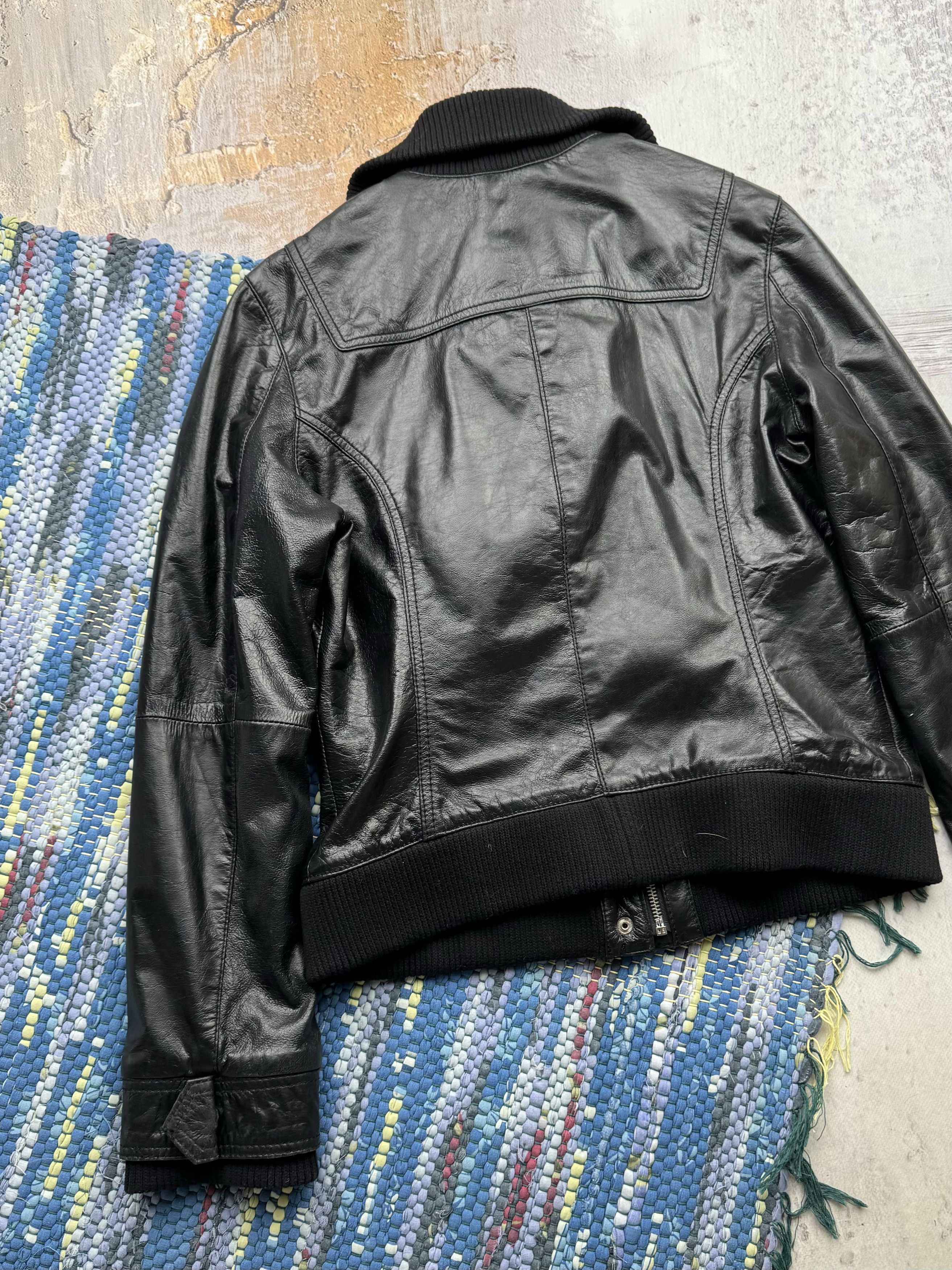 Vintage Vintage Cropped Leather Jacket A357D15(395) Size S / US 4 / IT 40 - 7 Thumbnail