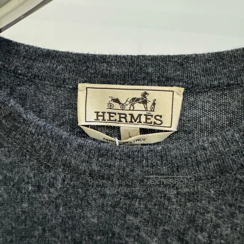 Hermes Hermes Dark Gray Cashmere Sweater Size US L / EU 52-54 / 3 - 3 Thumbnail