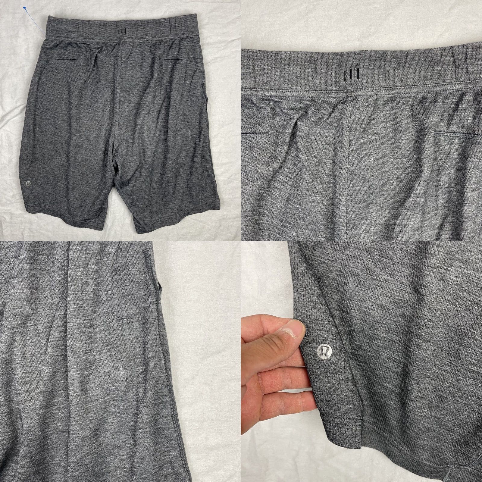 Lululemon Lululemon Athletica Shorts Mens Medium Gray Heather Athletic Knit Gym Running Size US 28 / EU 44 - 9 Thumbnail