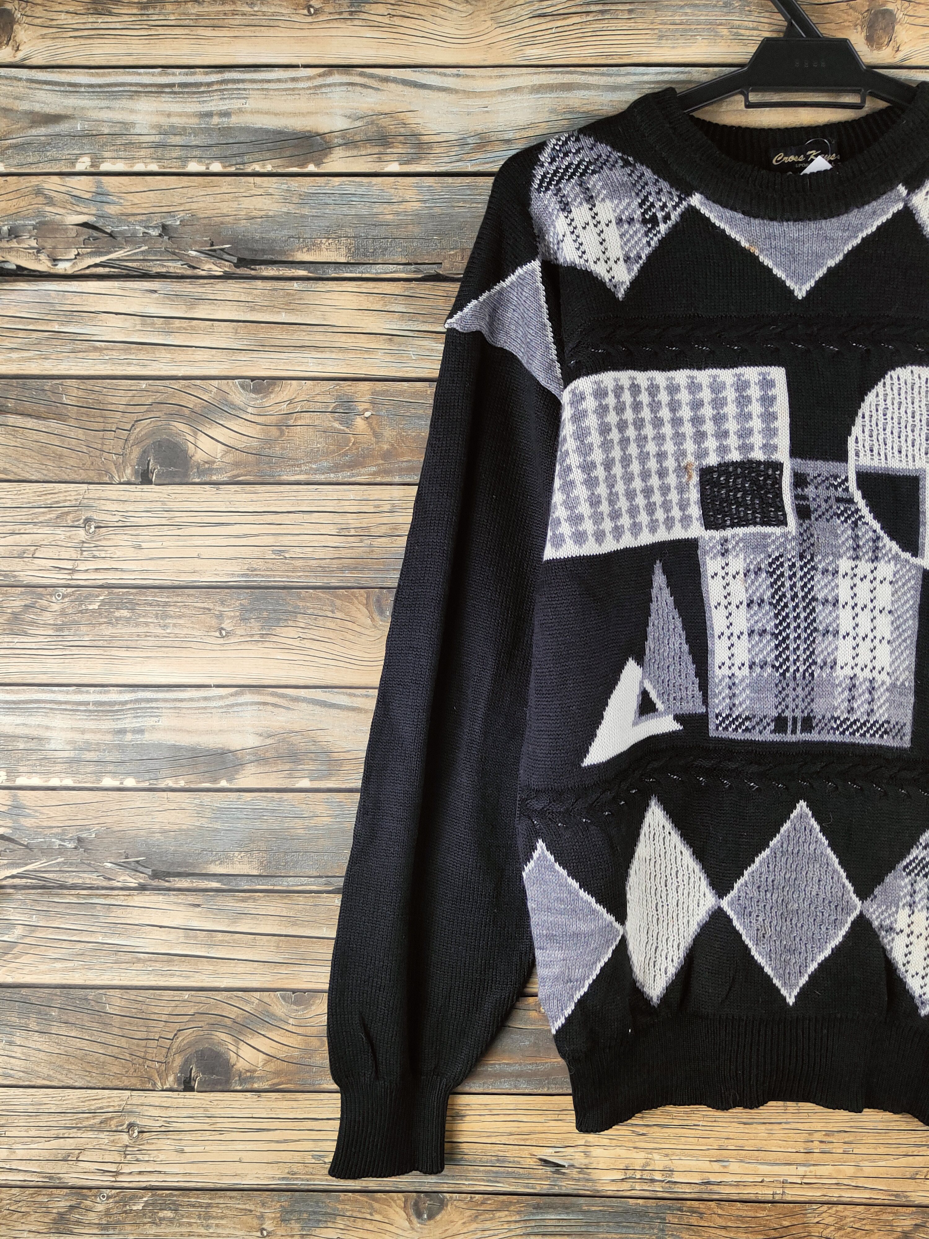 Japanese Brand DL Cross Keys Black Knitwear Sweatshirts #46-950 Size US L / EU 52-54 / 3 - 3 Thumbnail