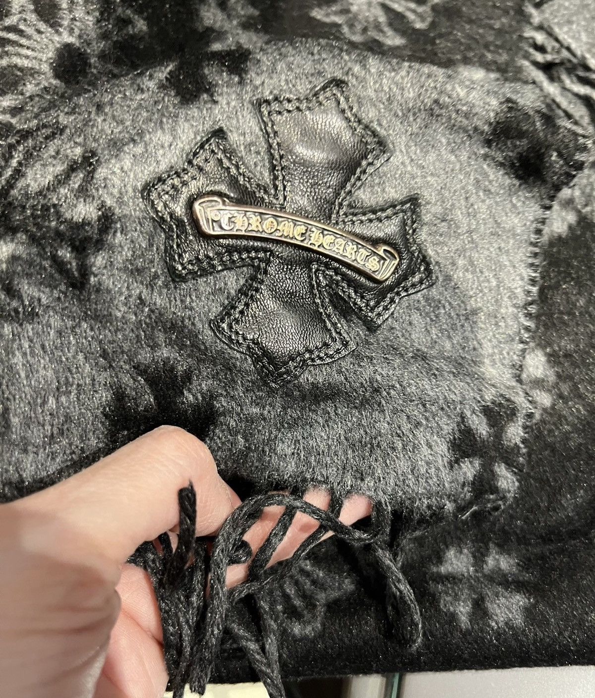 Chrome Hearts NEW Chrome Hearts Logo Silk Throw Blanket with CH invoice Size ONE SIZE - 4 Thumbnail