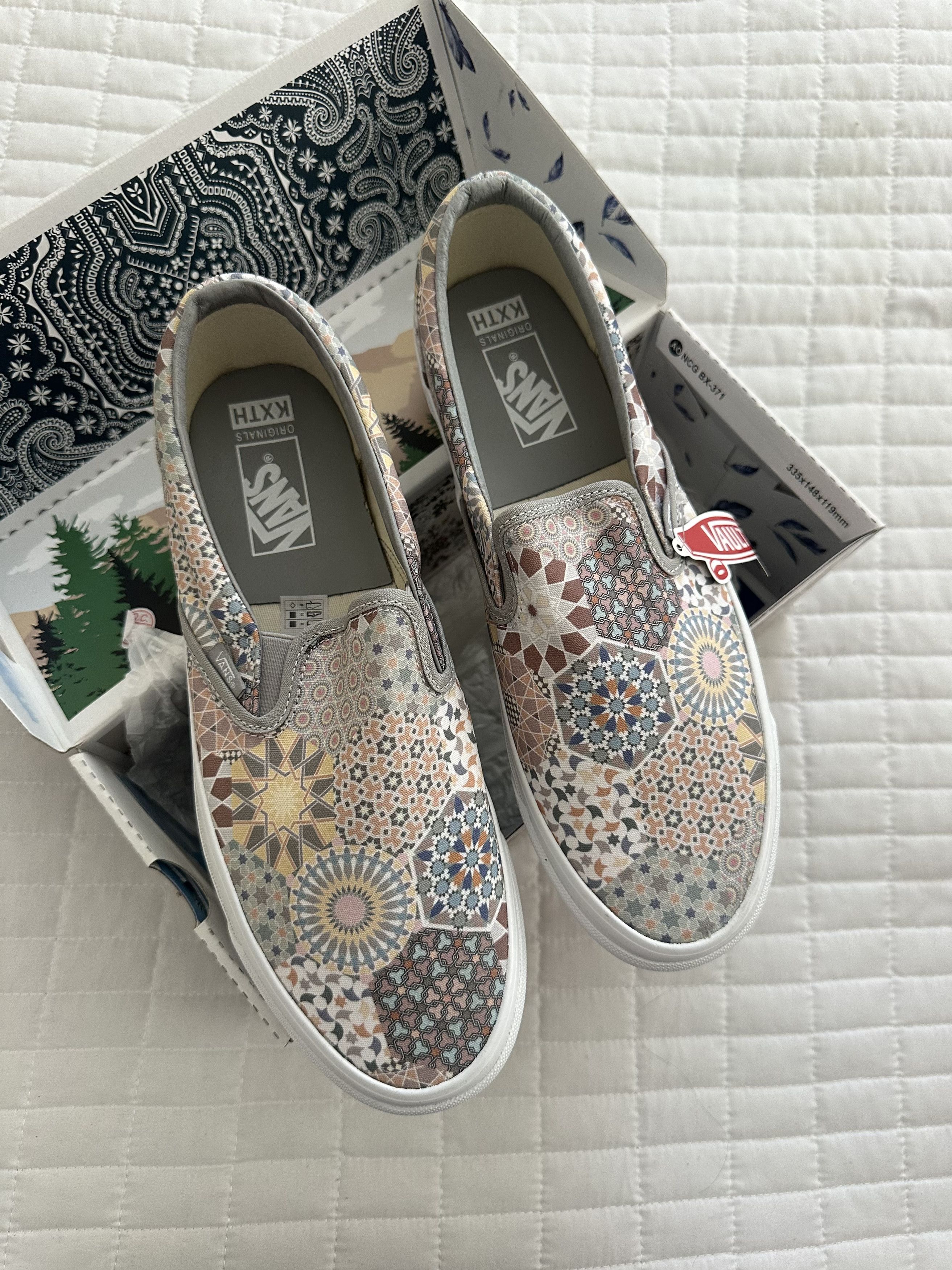 NEW* KITH VANS OG CLASSIC SLIP ON 10TH MULTI TILE