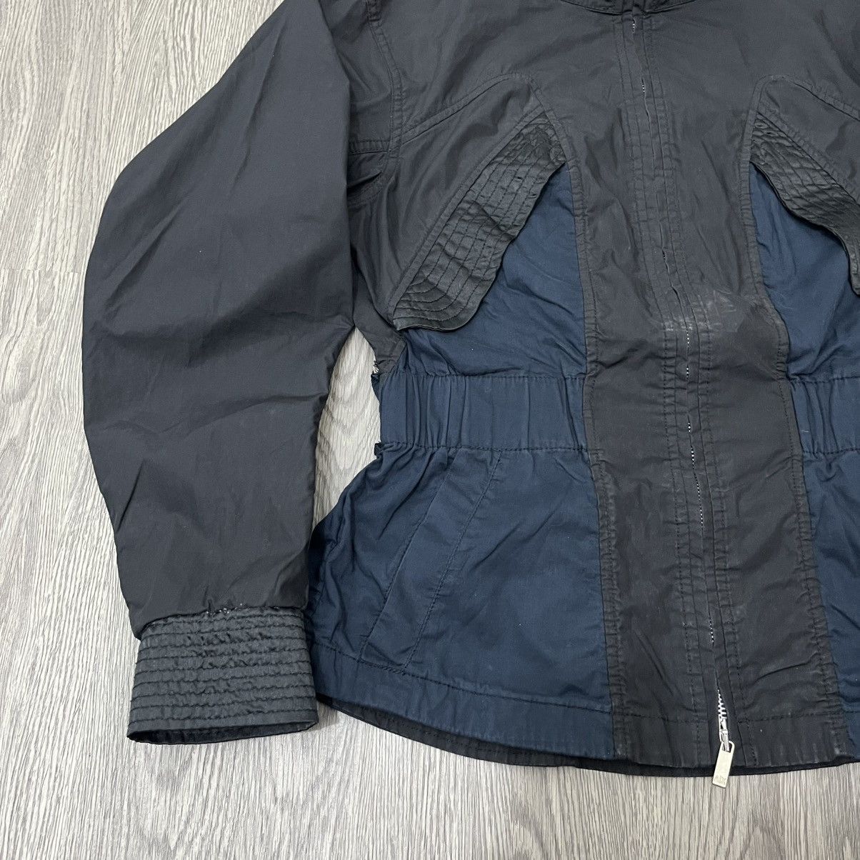 Armani Exchange Armani Exchange - Peplum Jacket Black Navy Hidden Hoodie Size US M / EU 48-50 / 2 - 5 Thumbnail