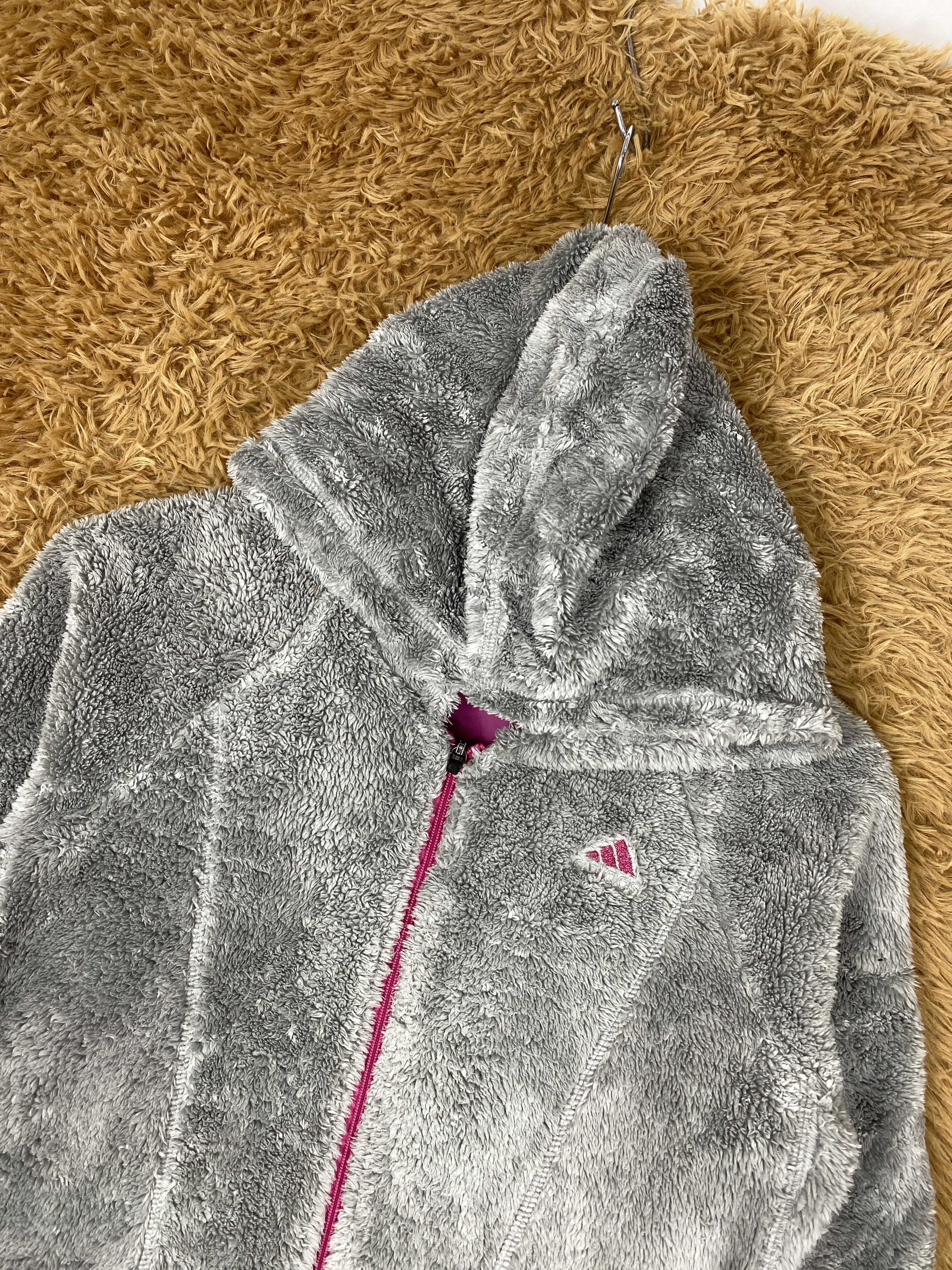 Adidas × Vintage Vintage Adidas Hoodie Fleece Jacket Size S / US 4 / IT 40 - 2 Thumbnail