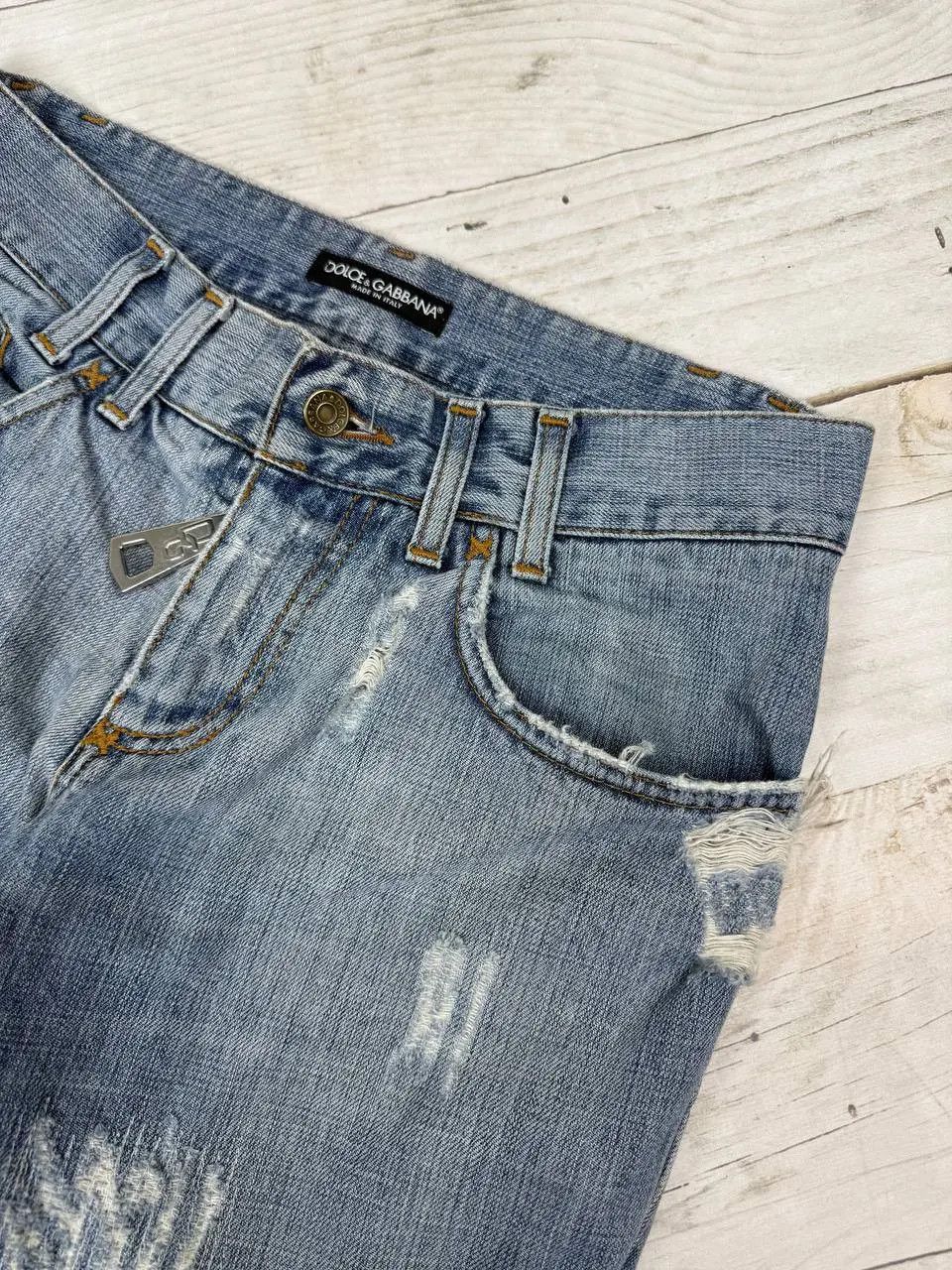 Dolce & Gabbana Vintage Dolce Gabbana Faded Distressed Denim Jeans Big Logo Size US 34 / EU 50 - 8 Thumbnail