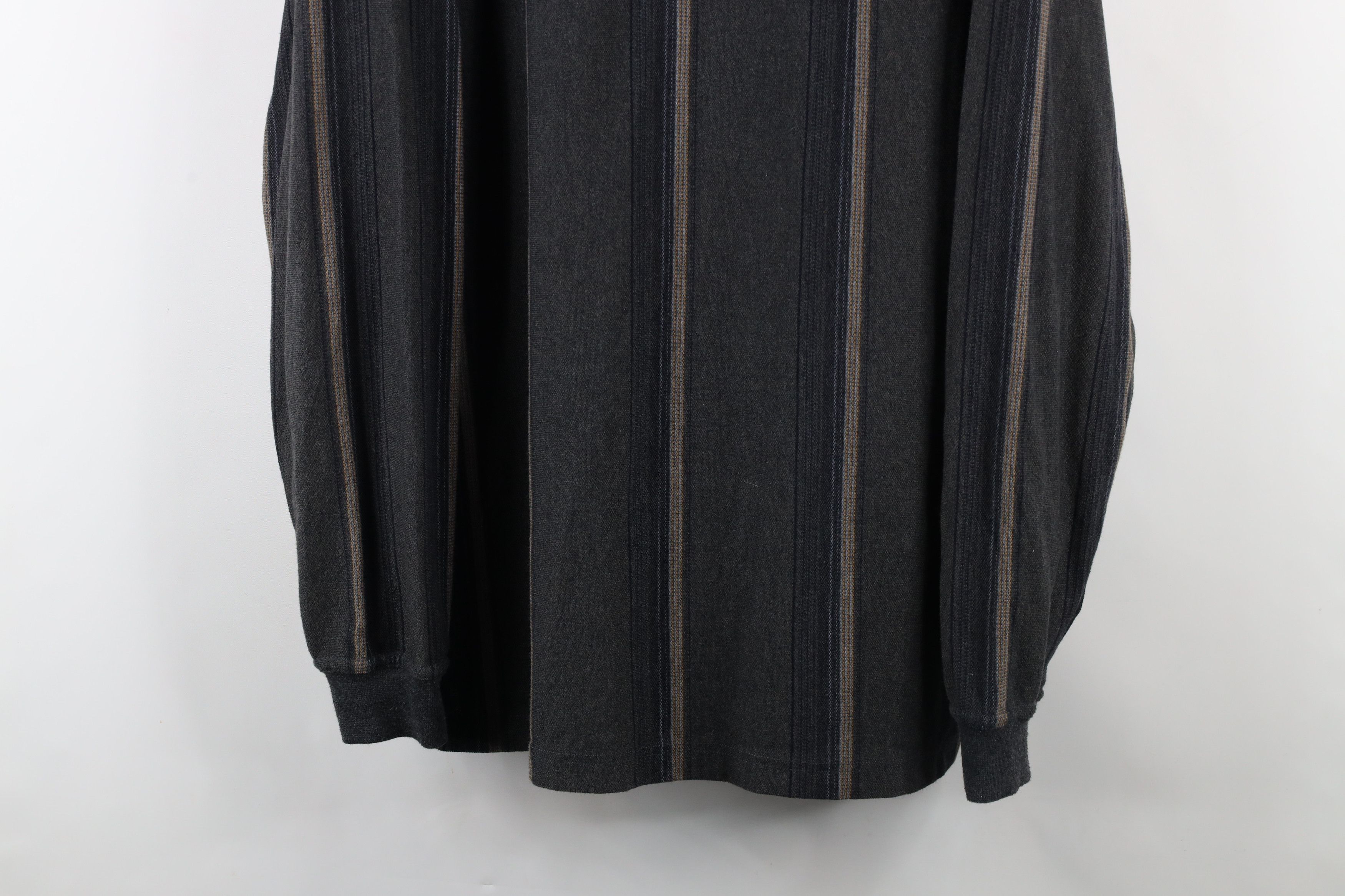 Vintage Vintage 90s Streetwear Striped Long Sleeve Rugby Polo Shirt Size US XXL / EU 58 / 5 - 3 Thumbnail