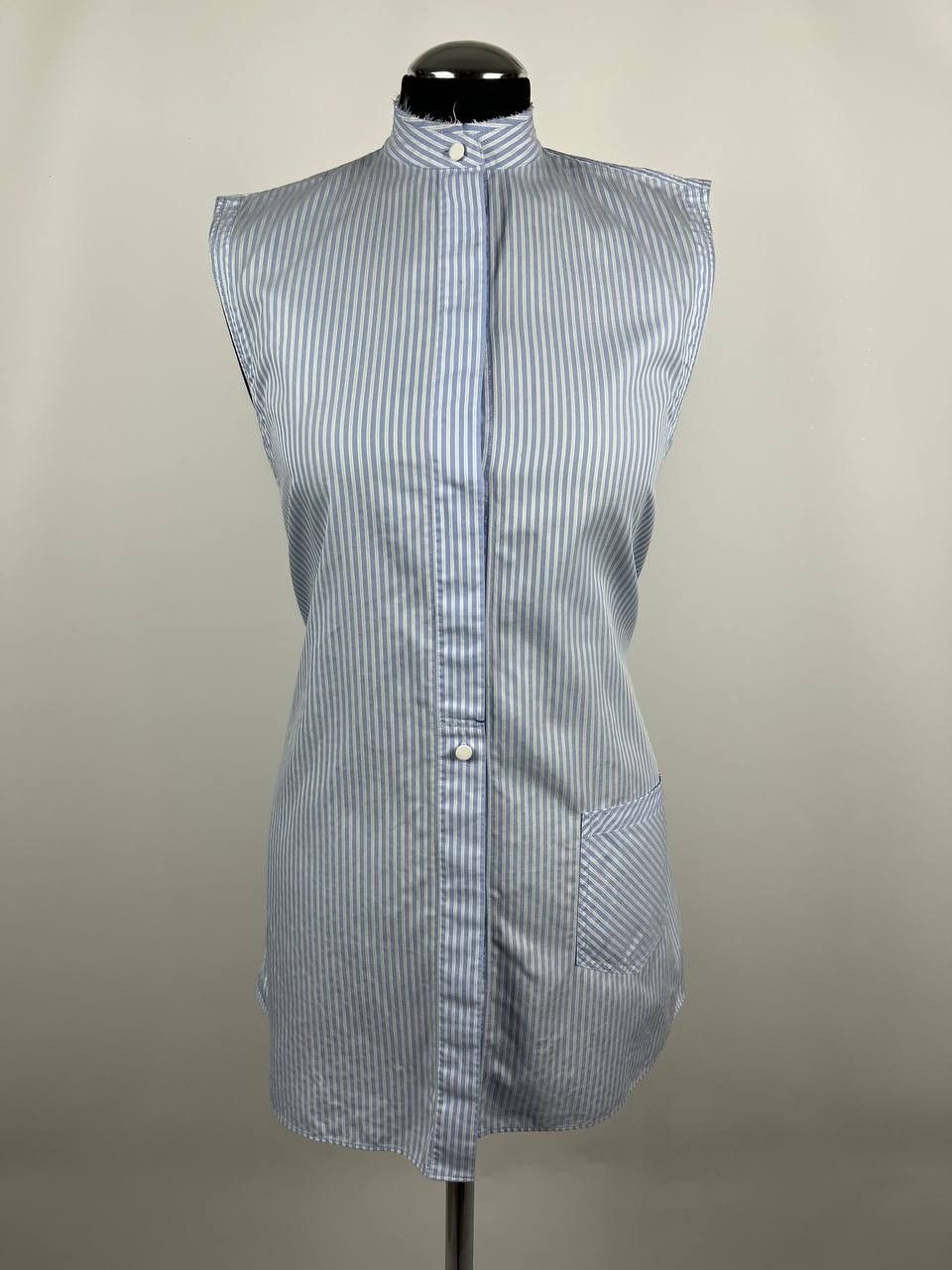 Helmut Lang Helmut Lang Striped Cotton Sleeveless Shirt Blouse Size S / US 4 / IT 40 - 1 Thumbnail