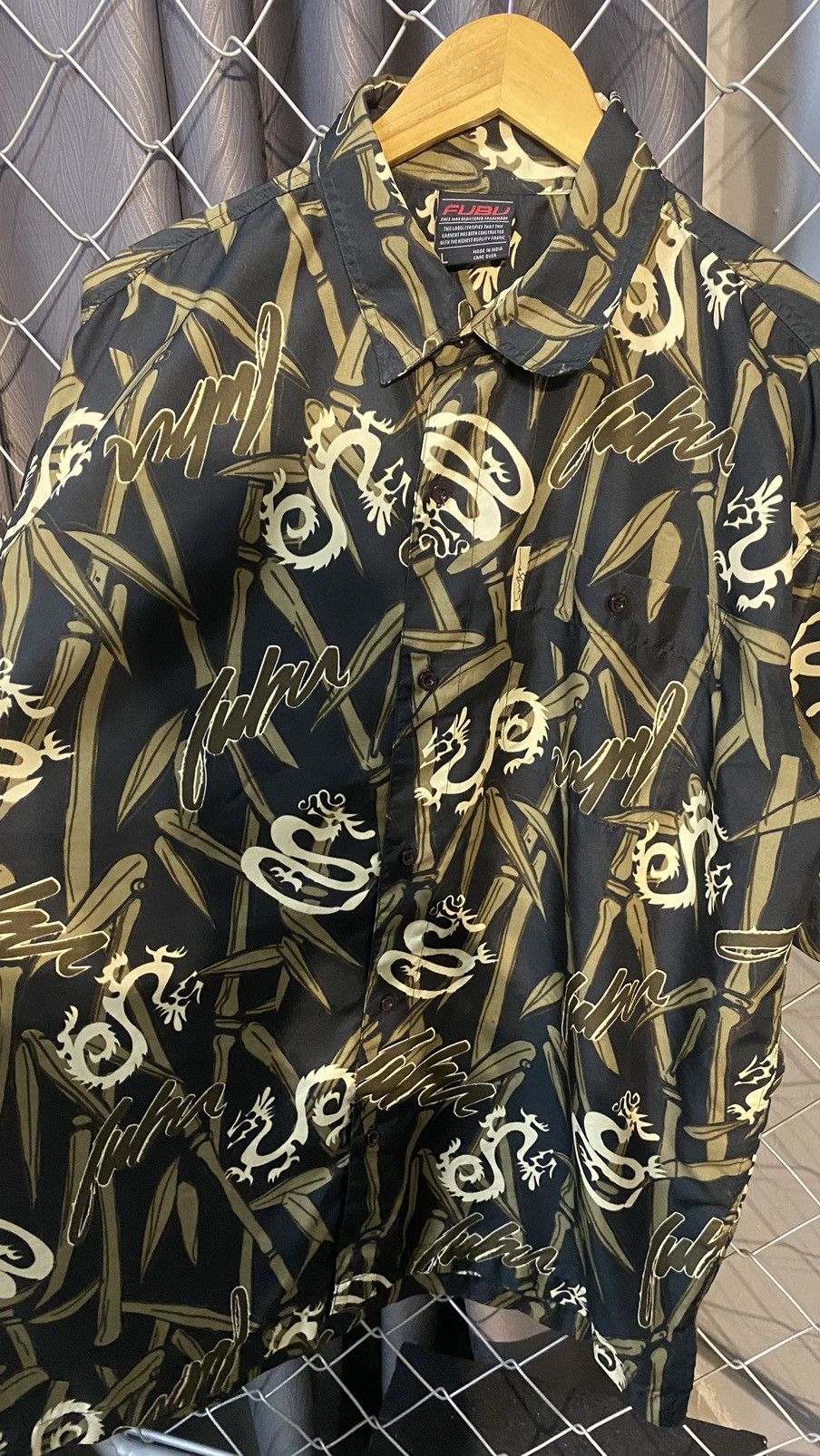 Fubu × Japanese Brand × Vintage FUBU AOP DRAGON SHIRT BUTTON UP RAYON LARGE Size US L / EU 52-54 / 3 - 4 Thumbnail
