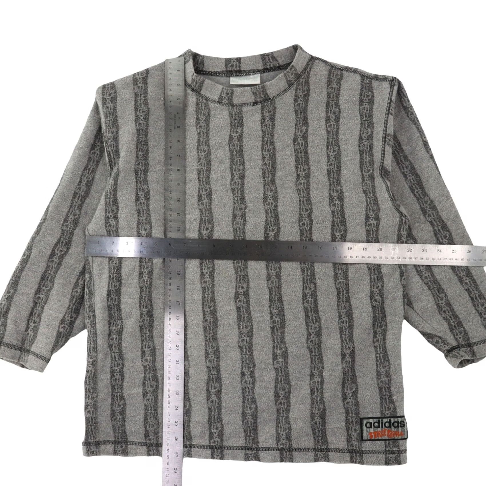 Adidas VINTAGE 90s Adidas Pullover Sweater Shirt Women M Gray Size Medium D176/ F16A M Rare Streetball Size M / US 6-8 / IT 42-44 - 3 Thumbnail