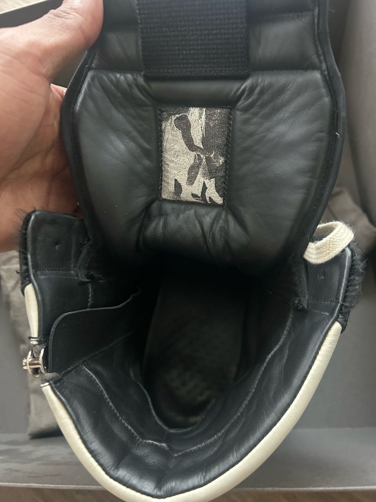 Rick Owens RICK OWENS GEOBASKET Black Fur Sneakers Size US 12 / EU 45 - 5 Thumbnail